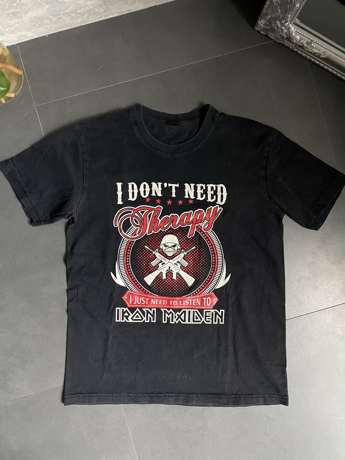 Band Tees × Iron Maiden Vintage Y2k Adult Iron Maiden Therapy Faded Tee Rock band Size US M / EU 48-50 / 2 - 3 Thumbnail