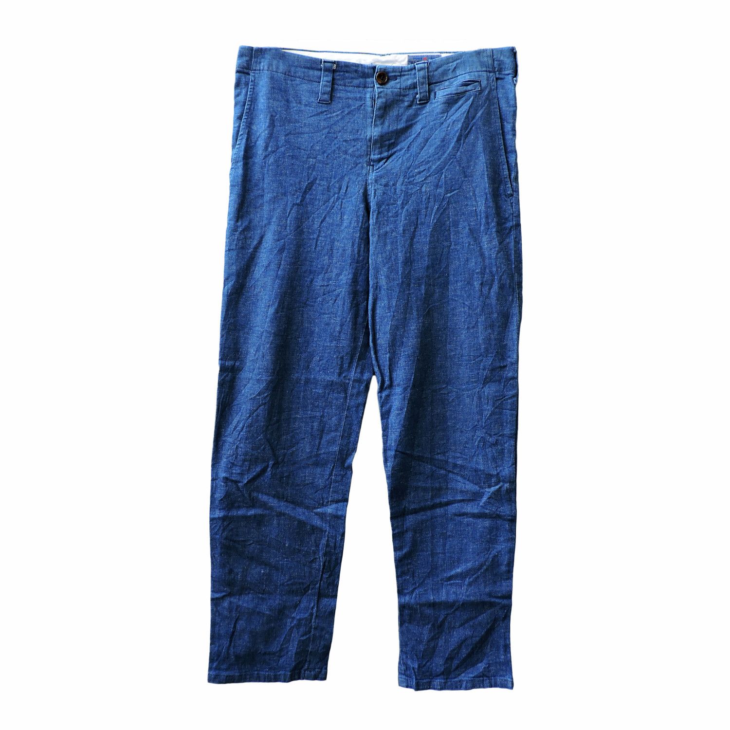 image of Pure Indigo Blue Blue Japan Lightweight Denim Long Pants, Men's (Size 31)