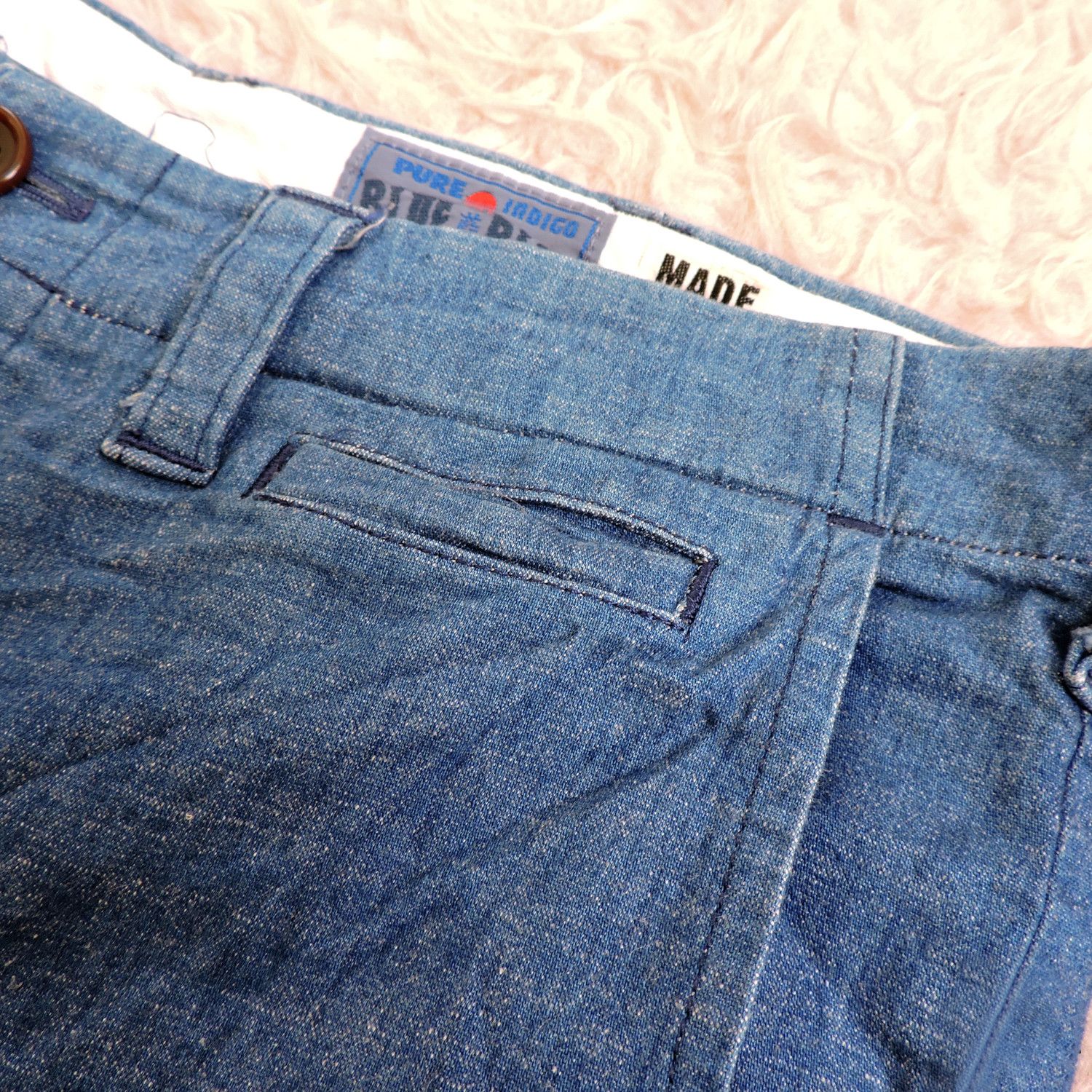 Blue Blue Japan PURE INDIGO BLUE BLUE JAPAN LIGHTWEIGHT DENIM LONG PANTS Size US 31 - 9 Thumbnail