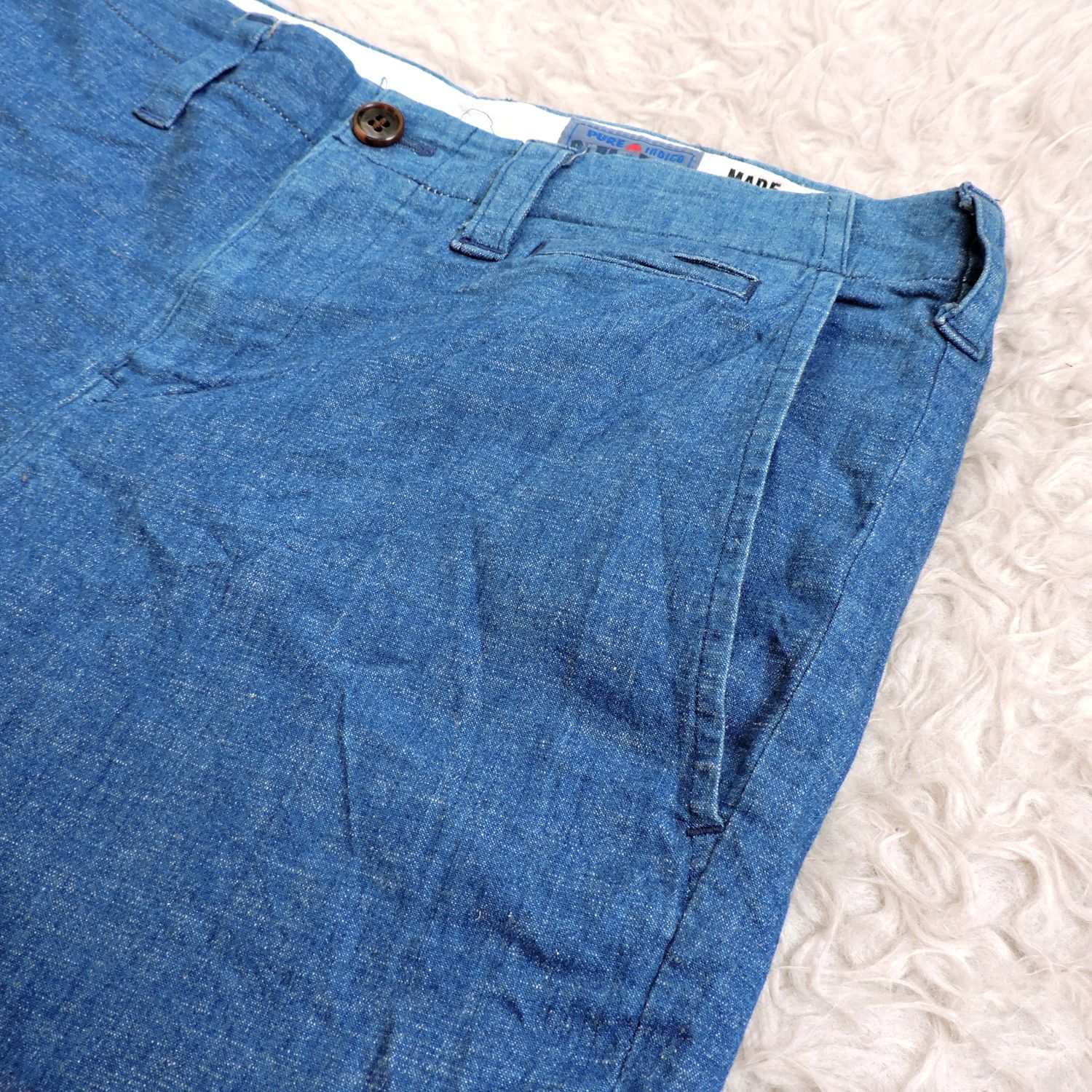 Blue Blue Japan PURE INDIGO BLUE BLUE JAPAN LIGHTWEIGHT DENIM LONG PANTS Size US 31 - 8 Thumbnail