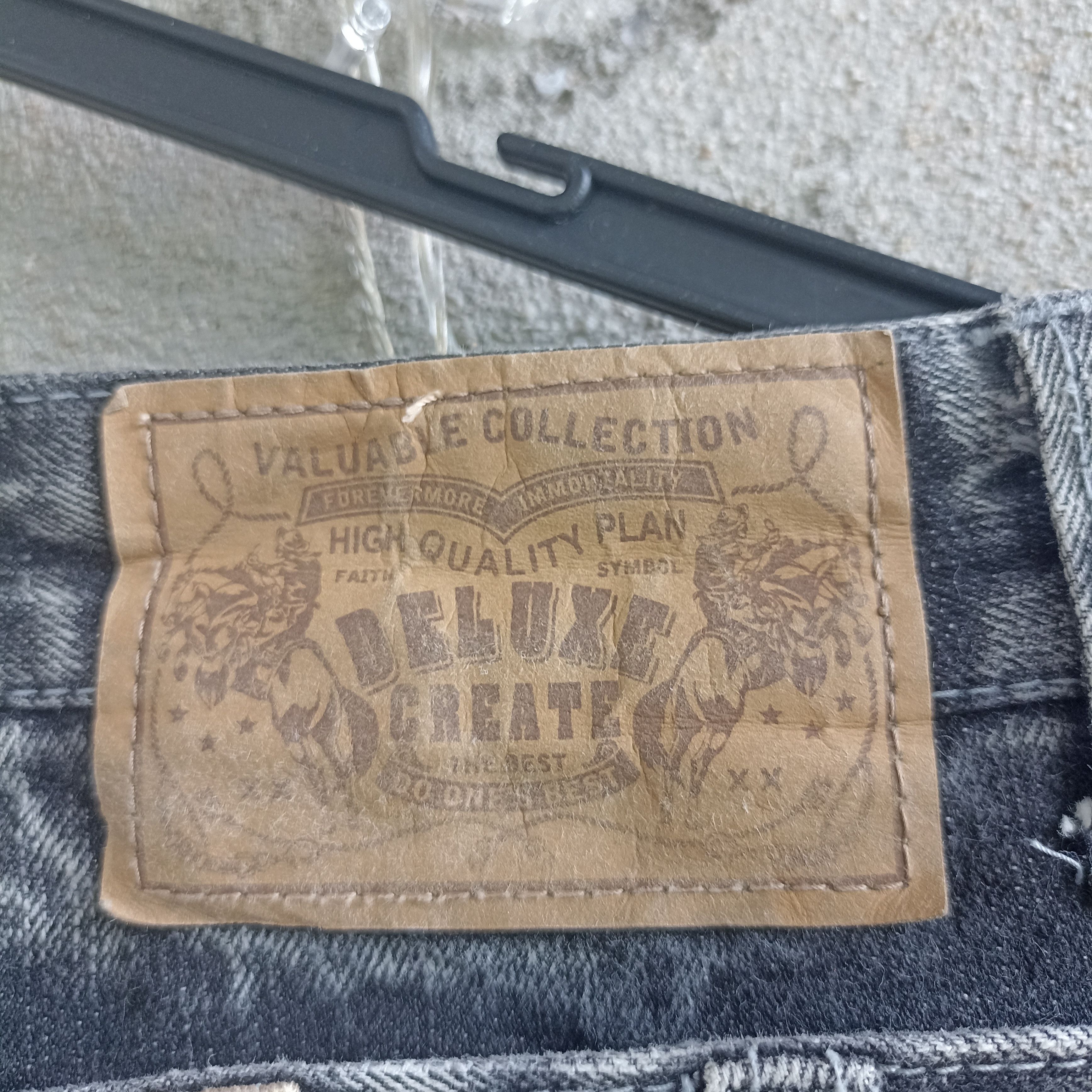 Japanese Brand Creation Double Waist Distressed Gray Jean Size US 32 / EU 48 - 16 Thumbnail