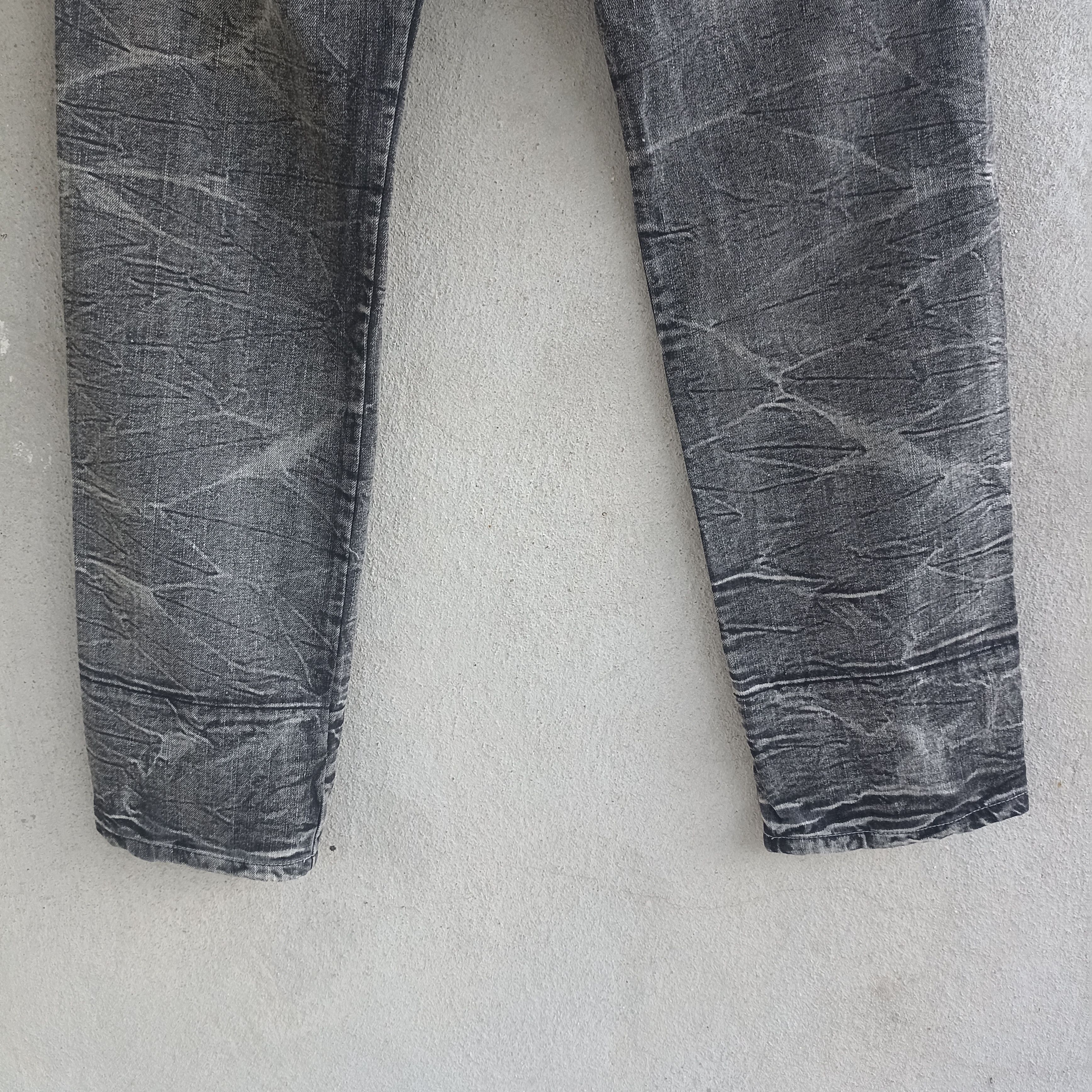 Japanese Brand Creation Double Waist Distressed Gray Jean Size US 32 / EU 48 - 15 Thumbnail