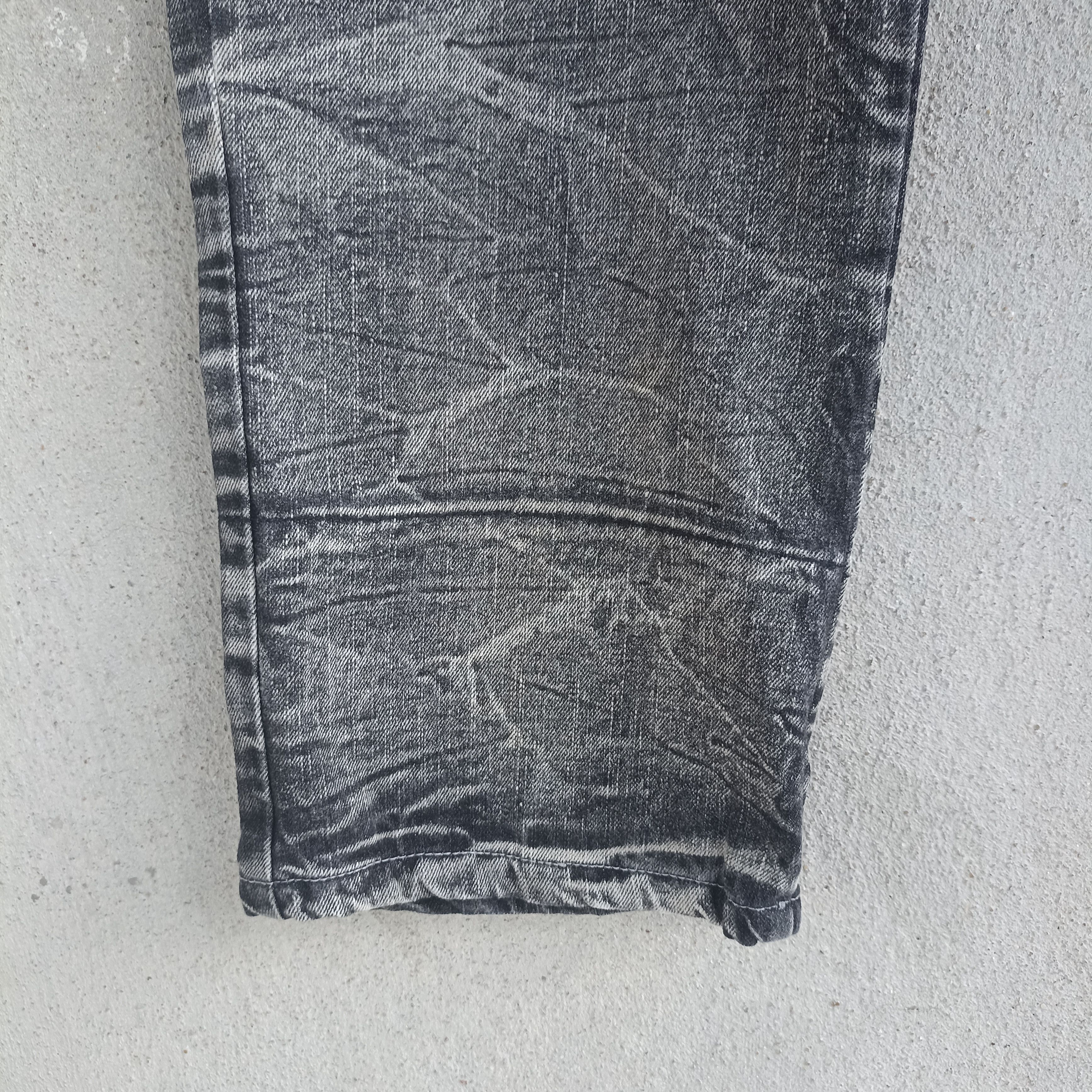 Japanese Brand Creation Double Waist Distressed Gray Jean Size US 32 / EU 48 - 9 Thumbnail