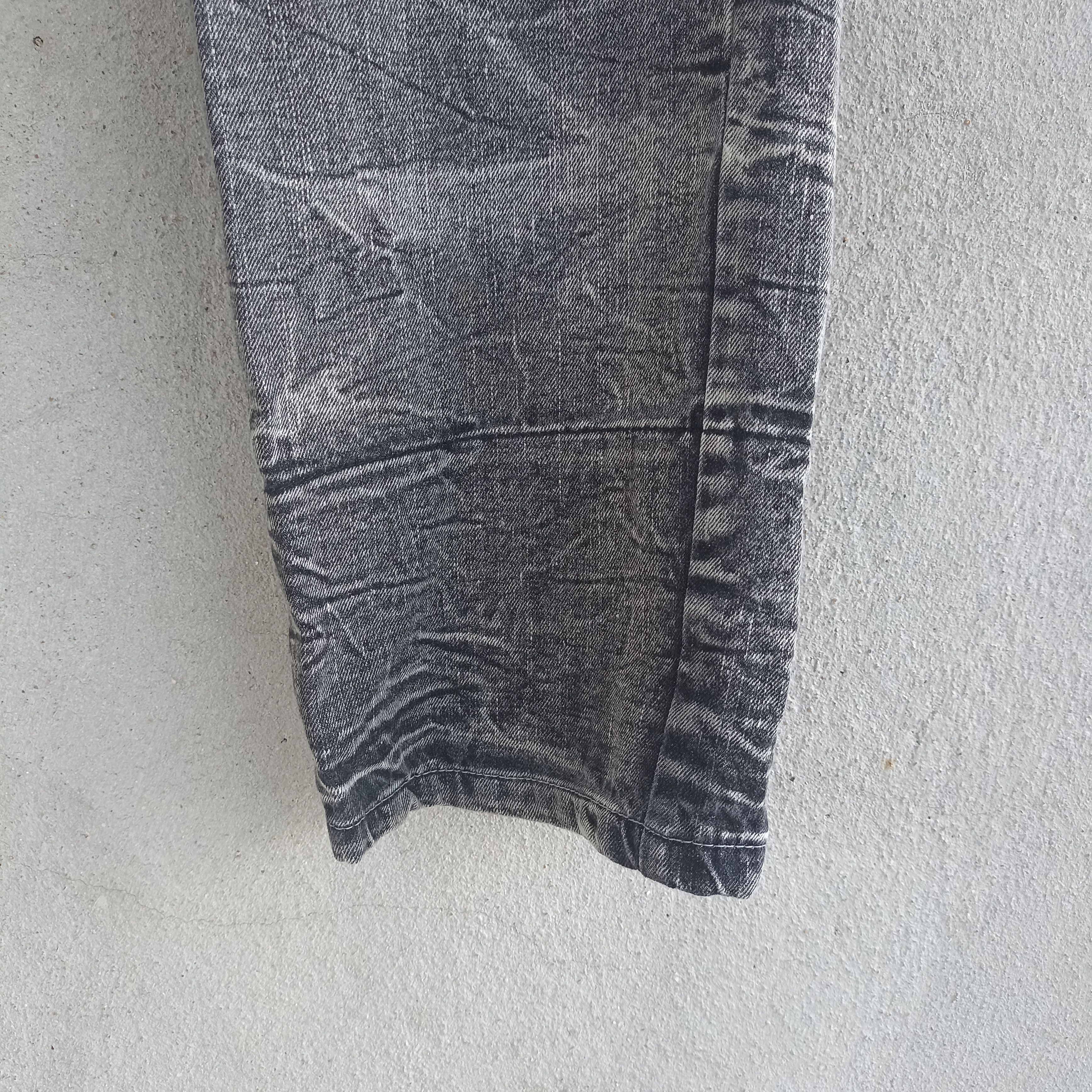 Japanese Brand Creation Double Waist Distressed Gray Jean Size US 32 / EU 48 - 10 Thumbnail