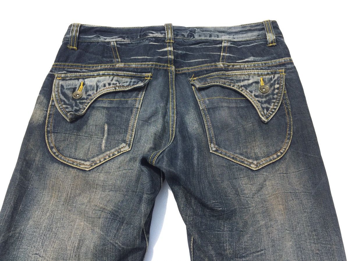 Hysteric Glamour × If Six Was Nine × Japanese Brand Flare Baggy Jeans Japan Blow Blue Mud Rusty Grunge Jeans Size US 32 / EU 48 - 6 Thumbnail