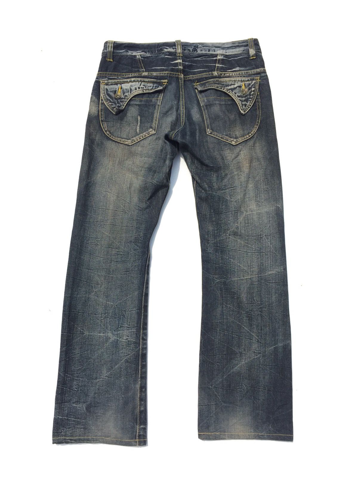 Hysteric Glamour × If Six Was Nine × Japanese Brand Flare Baggy Jeans Japan Blow Blue Mud Rusty Grunge Jeans Size US 32 / EU 48 - 2 Thumbnail