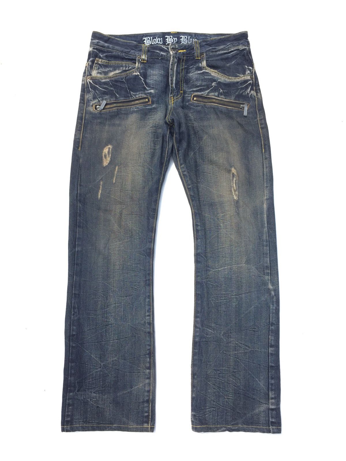 Hysteric Glamour × If Six Was Nine × Japanese Brand Flare Baggy Jeans Japan Blow Blue Mud Rusty Grunge Jeans Size US 32 / EU 48 - 1 Thumbnail