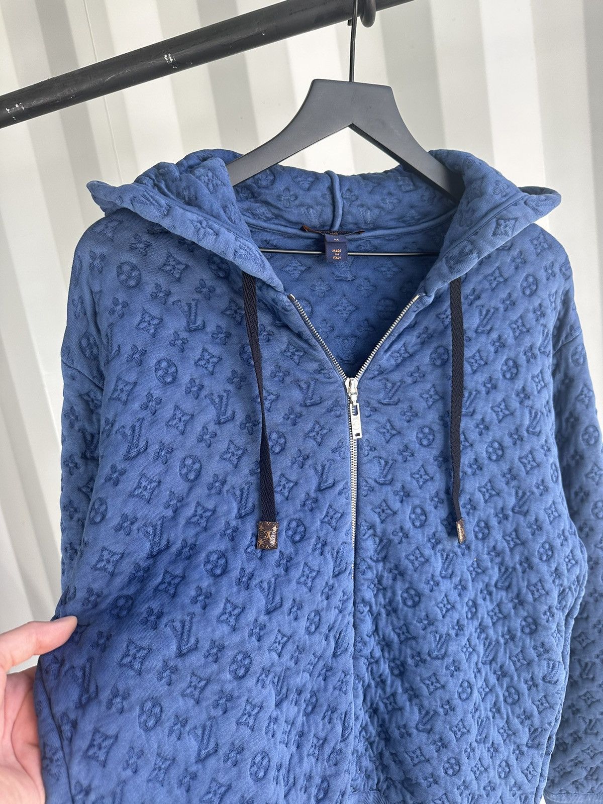 Louis Vuitton Monogram Embossed Zip Hoodie Size US M / EU 48-50 / 2 - 2 Thumbnail