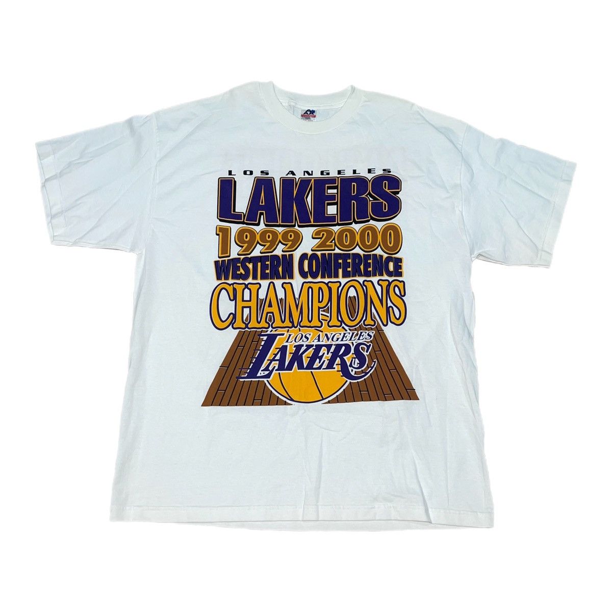 image of L A Lakers x Lakers L.a Lakers Western Conference Champions 1999-2000 in White, Men's (Size 2XL)