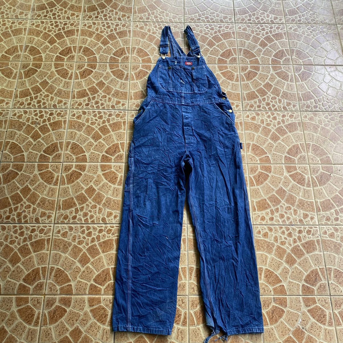 image of Vintage Dickies Overall Denim Bid in Blue, Men's (Size 38)