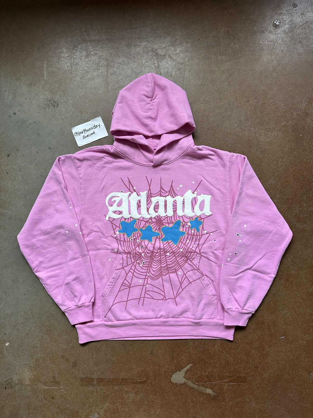 Young Thug Sp5der Worldwide Atlanta Hoodie Pink XL