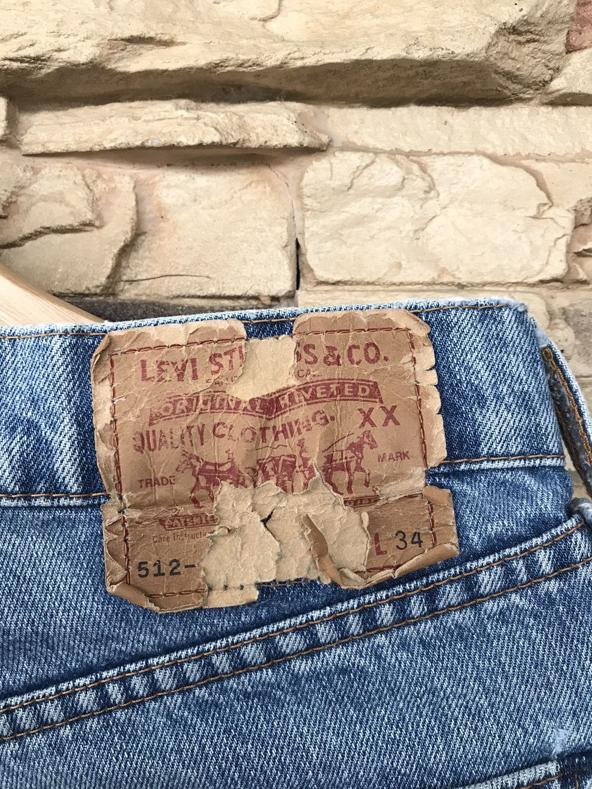 Levi's Vintage 90s Levi’s 512 Distressed Jeans Size US 31 - 11 Thumbnail