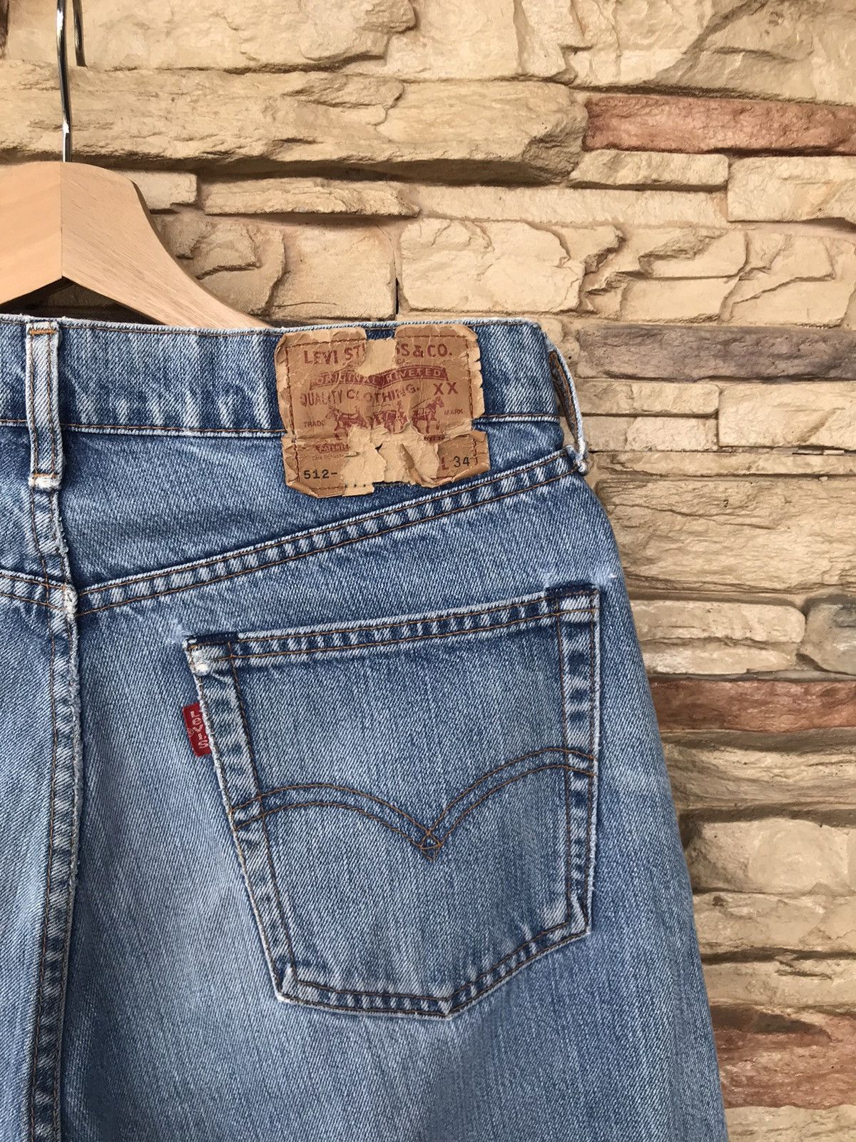 Levi's Vintage 90s Levi’s 512 Distressed Jeans Size US 31 - 8 Thumbnail