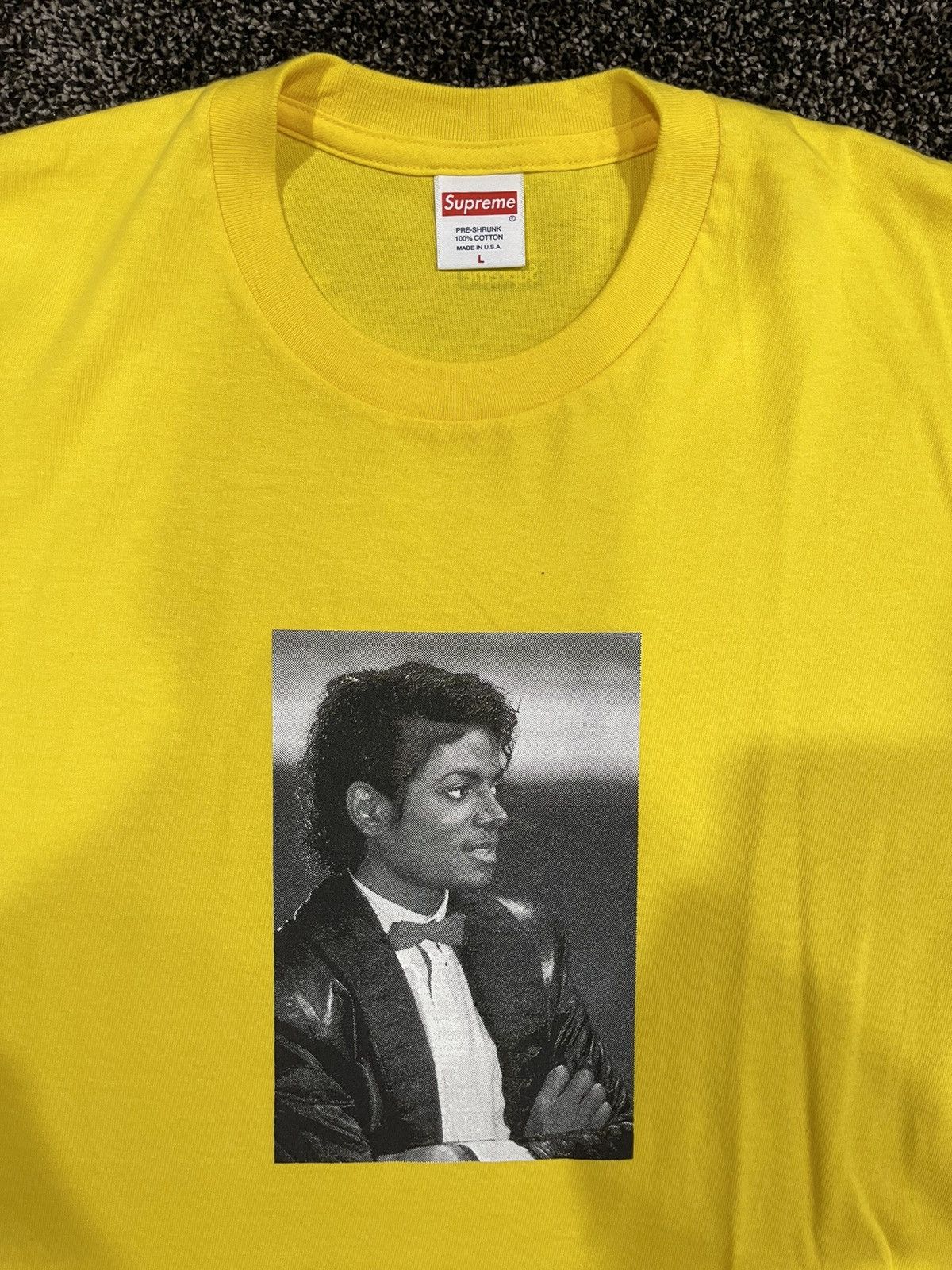 Michael Jackson Supreme SS17 Michael Jackson Yellow Short Sleeve Tee Size US L / EU 52-54 / 3 - 5 Thumbnail