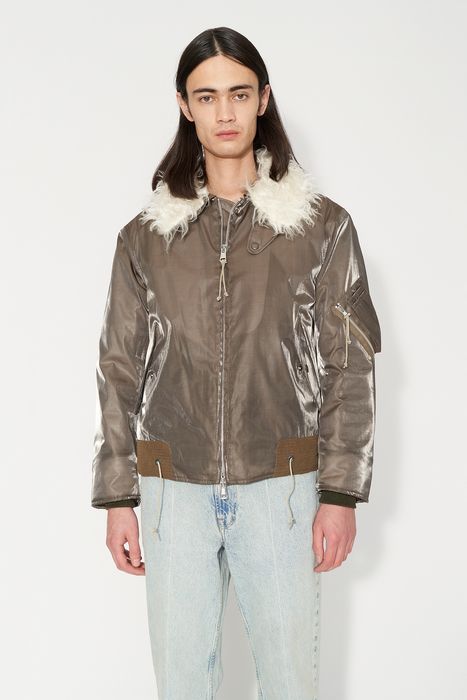 Our Legacy AW23 Glyptodon Bomber 46 Army Green Shimmer Tech