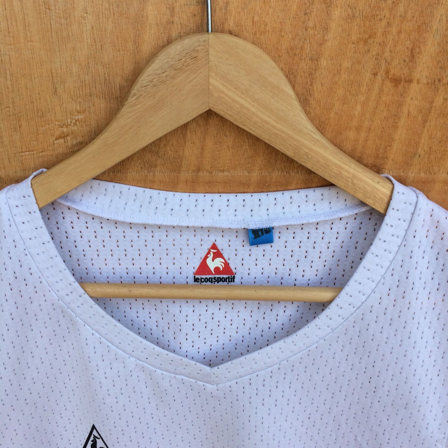 Le Coq Sportif Mesh shirt Small Logo Lecoqsportiz running outdoor shirt Size US M / EU 48-50 / 2 - 4 Thumbnail