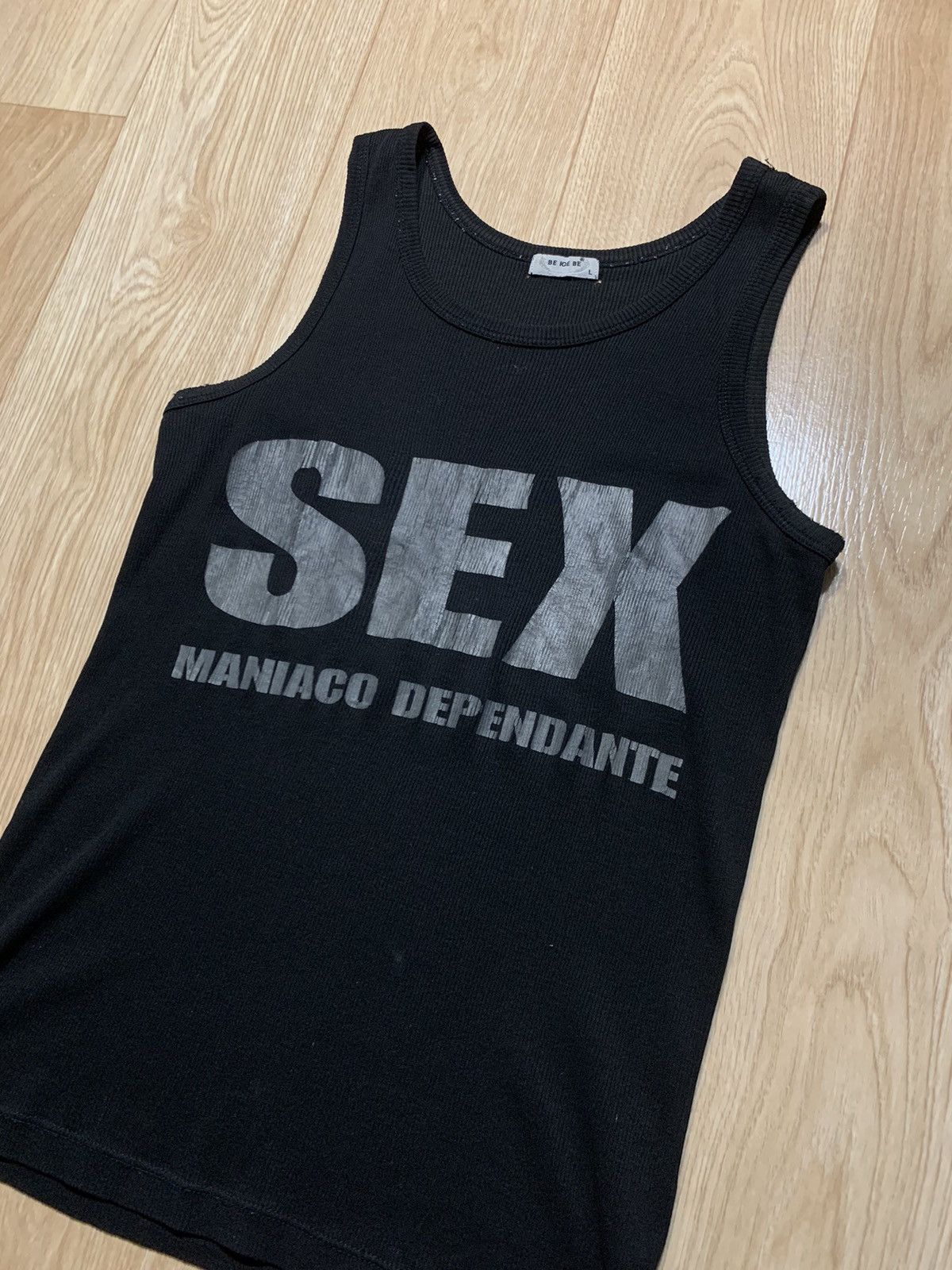 Vintage Vintage SEX MANIACO DEPENDANTE Adult T-Shirt Size US L / EU 52-54 / 3 - 2 Thumbnail