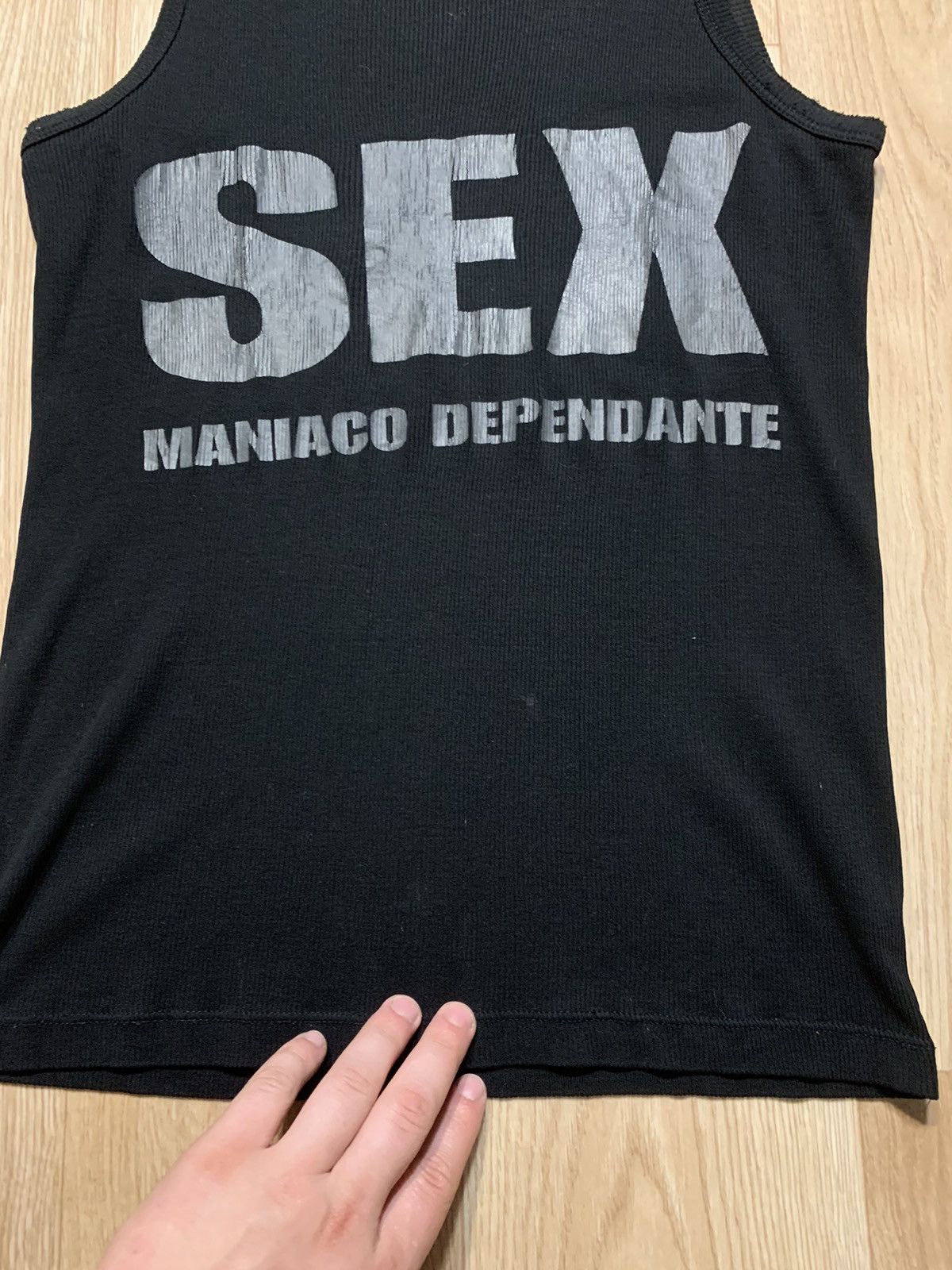 Vintage Vintage SEX MANIACO DEPENDANTE Adult T-Shirt Size US L / EU 52-54 / 3 - 4 Thumbnail