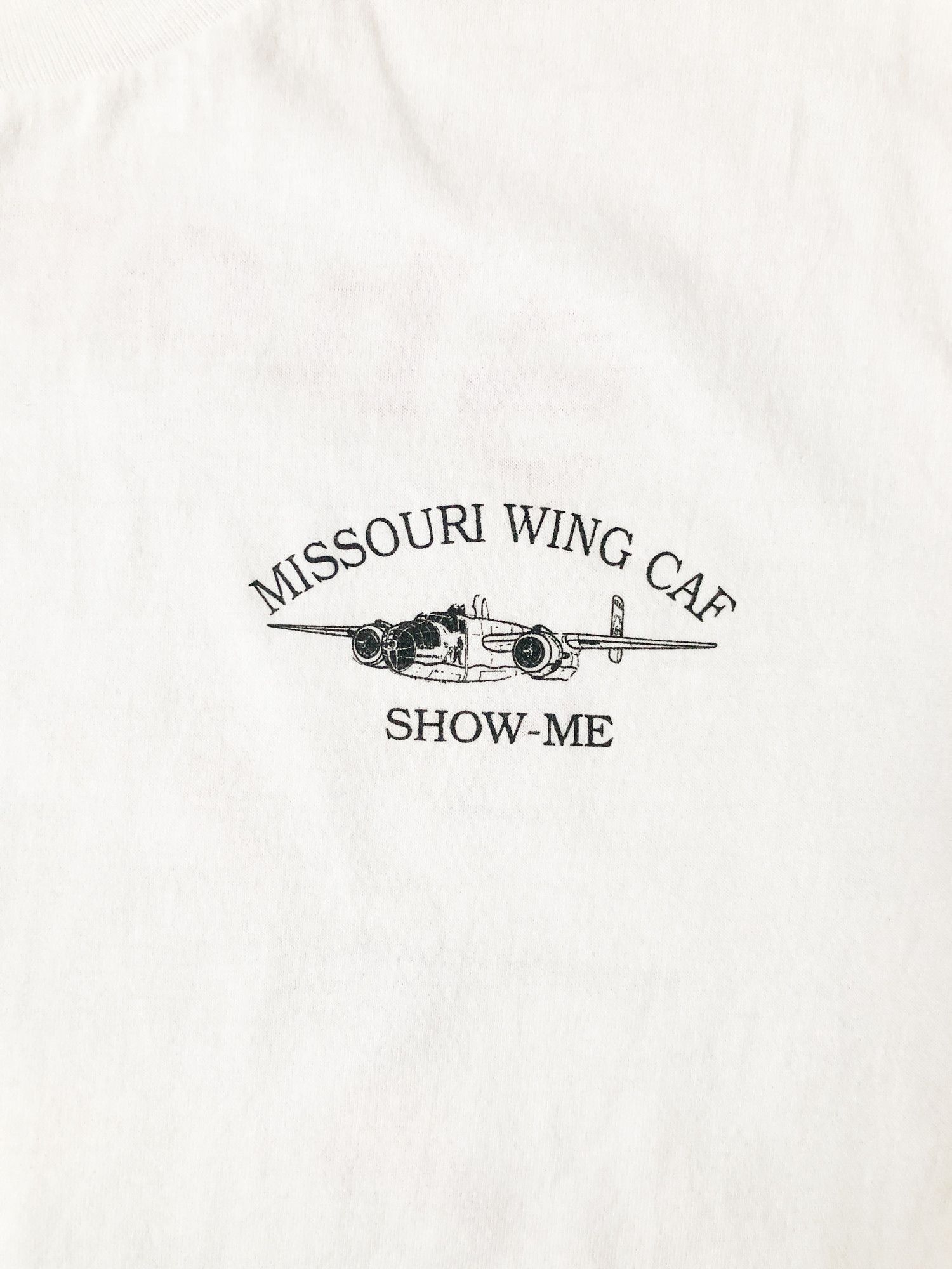 Vintage 90s Single Stitch 'B25-J' Missouri Wing Caf T-Shirt Size US XXL / EU 58 / 5 - 4 Thumbnail