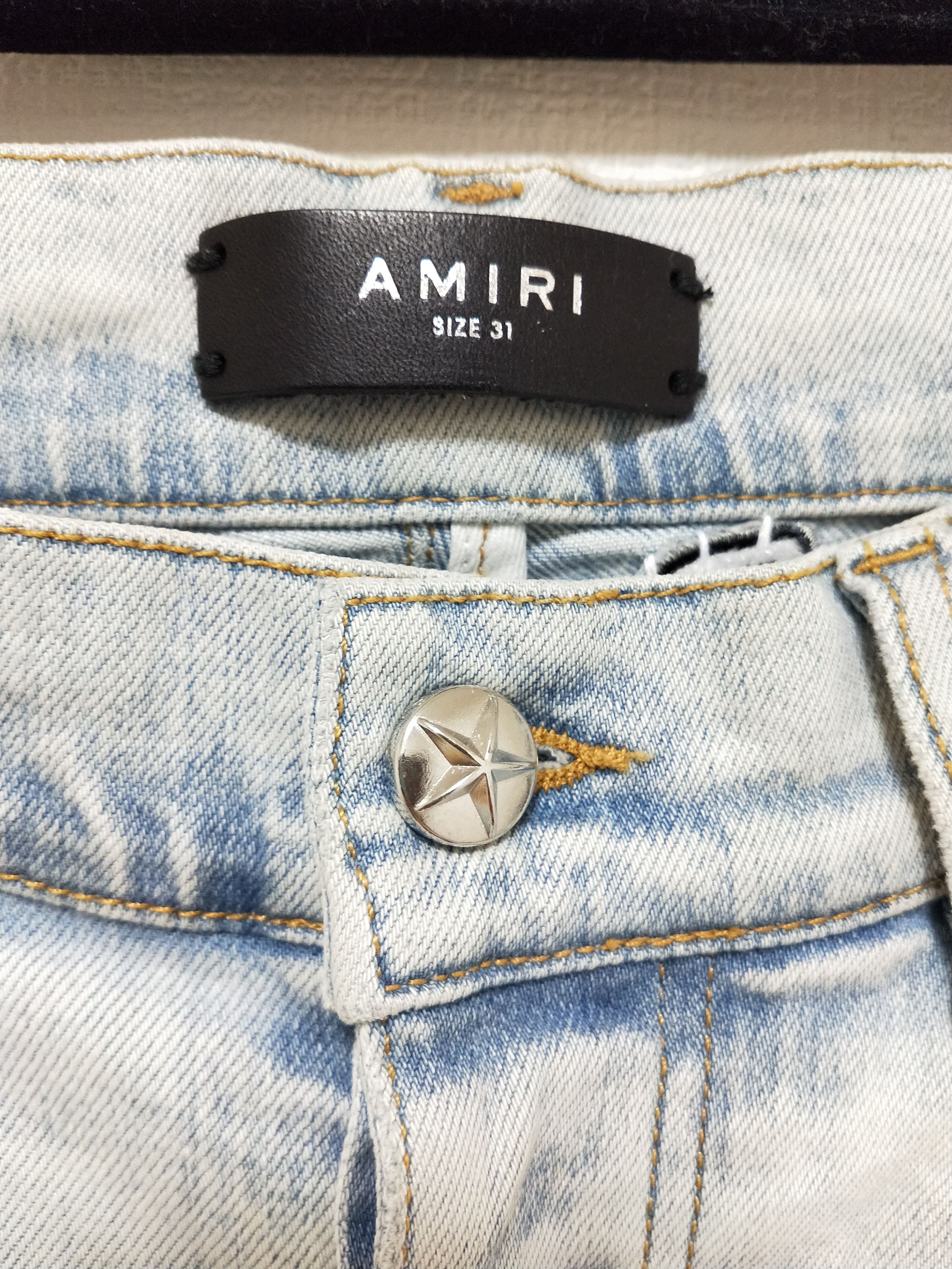 Amiri Chemist Leather Star Jeans Size US 31 - 4 Thumbnail