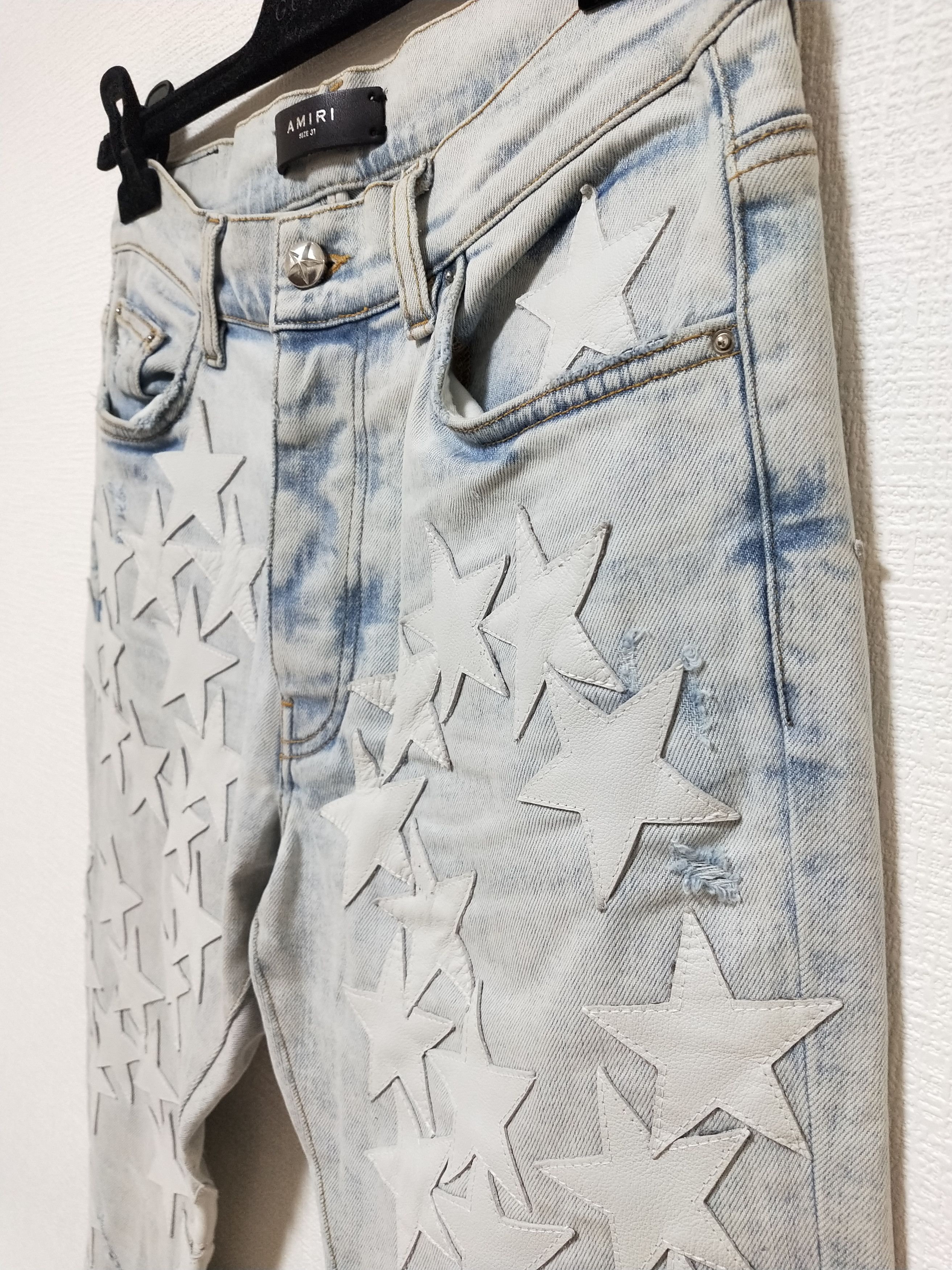Amiri Chemist Leather Star Jeans Size US 31 - 3 Thumbnail