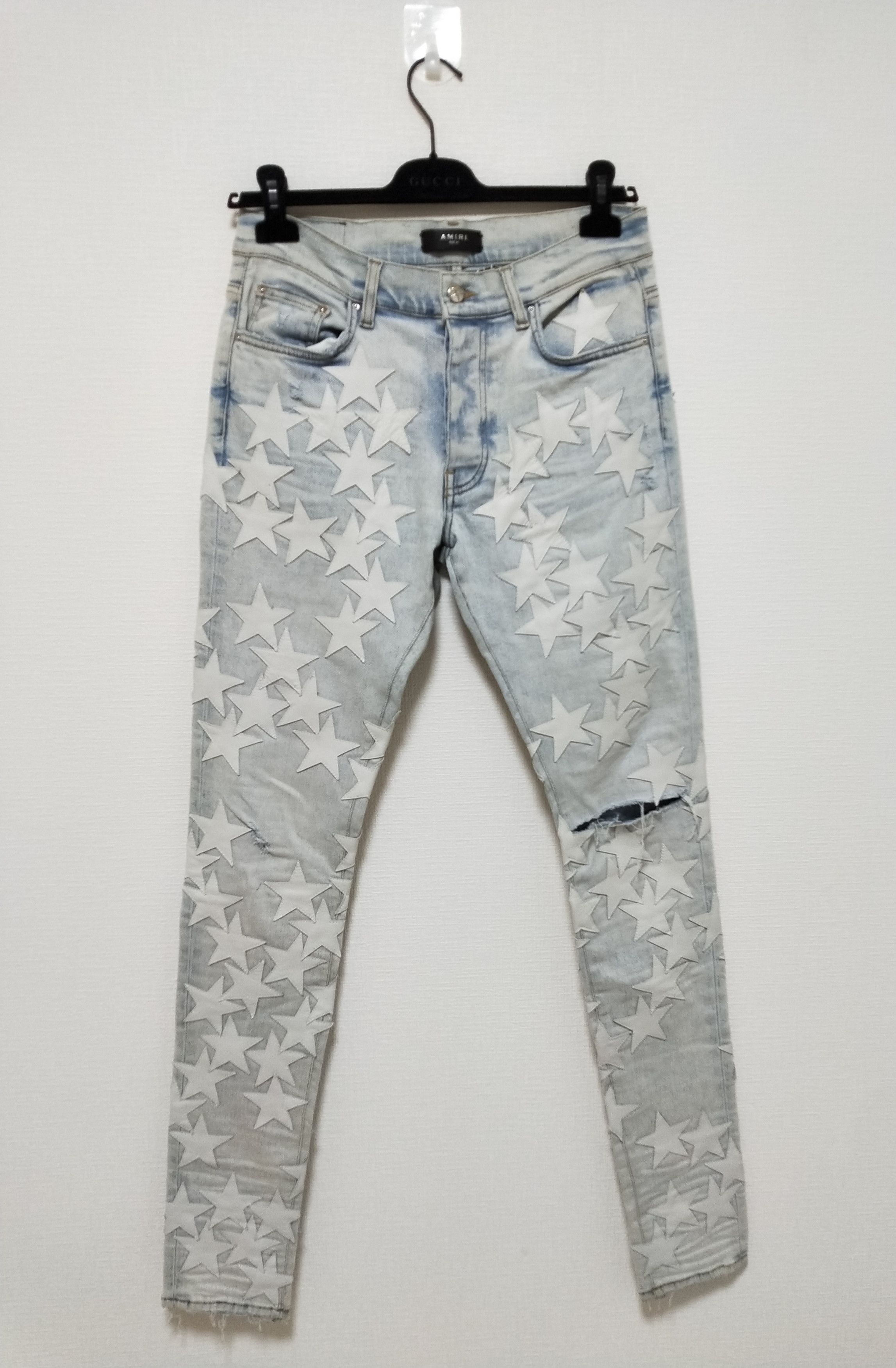 Amiri Chemist Leather Star Jeans Size US 31 - 1 Thumbnail