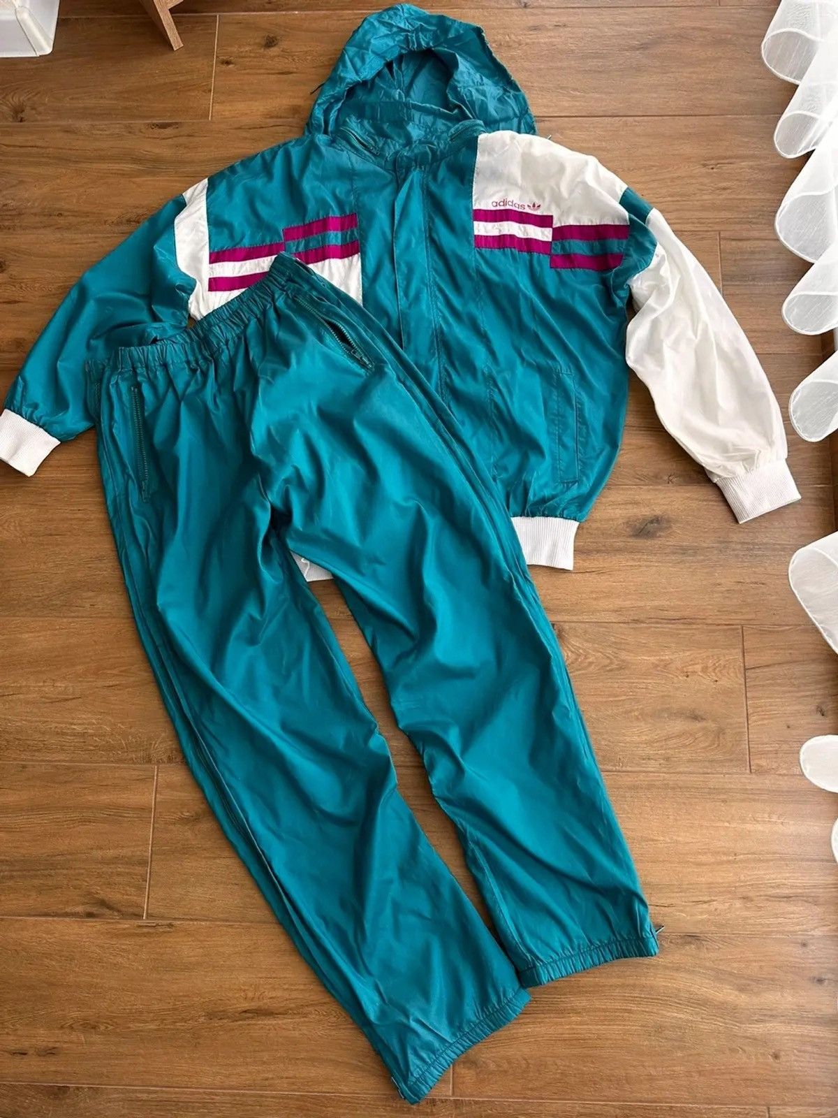 Vintage Adidas Equipment Blue Nylon Streetstyle Tracksuit