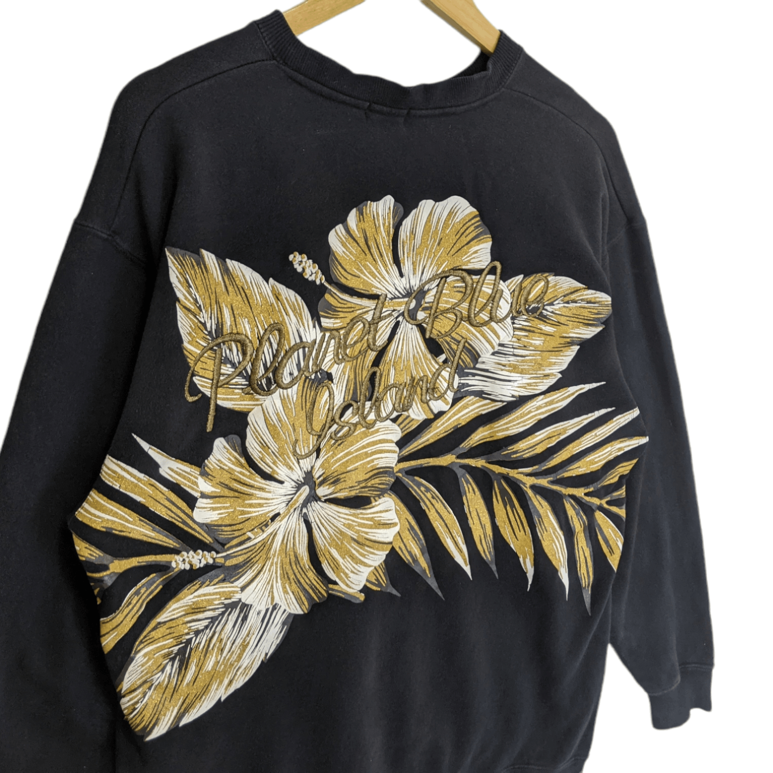 Japanese Brand PLANET BLUE ISLAND Flower Full Print Jumper Sweatshirt Size US L / EU 52-54 / 3 - 5 Thumbnail