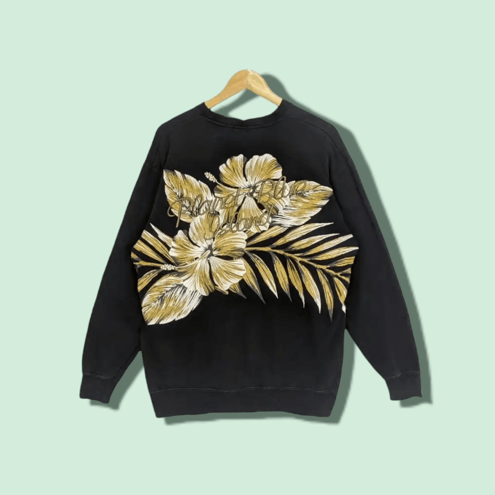 Japanese Brand PLANET BLUE ISLAND Flower Full Print Jumper Sweatshirt Size US L / EU 52-54 / 3 - 1 Thumbnail