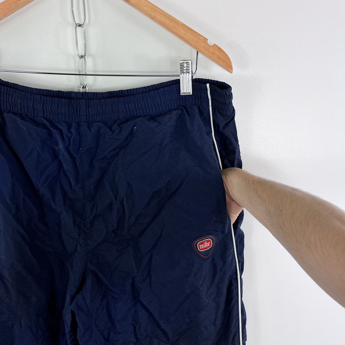 Nike Vtg 90’s Nike Track Pants Y2K Nylon Embroidery Logo Size XL Size US 36 / EU 52 - 6 Thumbnail