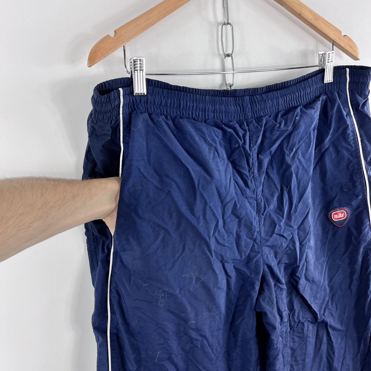 Nike Vtg 90’s Nike Track Pants Y2K Nylon Embroidery Logo Size XL Size US 36 / EU 52 - 4 Thumbnail