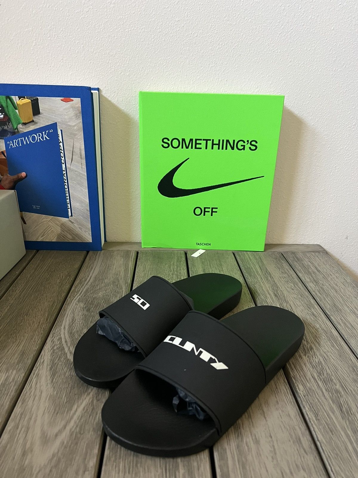 Rick Owens × Rick Owens Drkshdw Rick Owens DRKSHDW So Cunt Slides Size US 9 / EU 42 - 1 Thumbnail