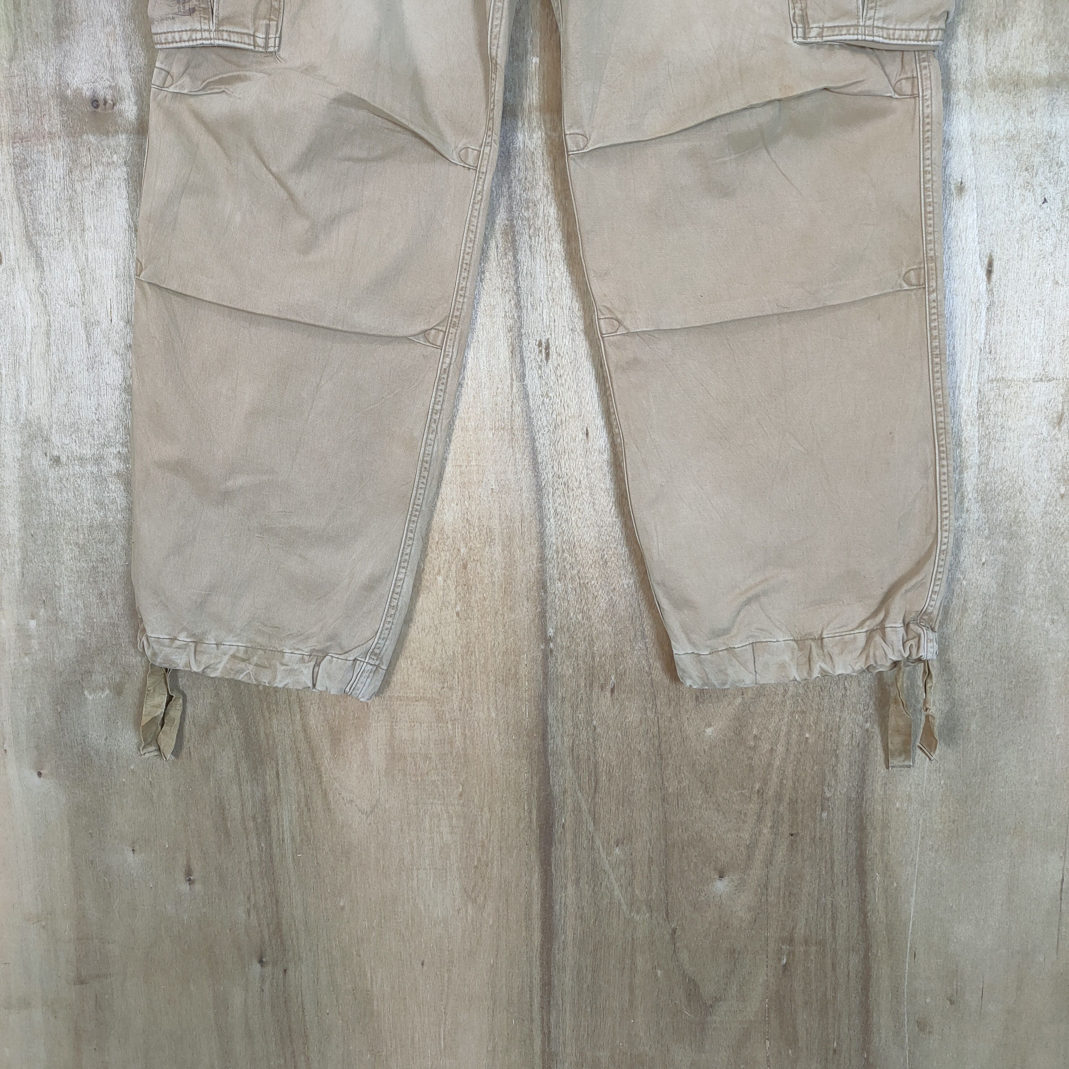 Abercrombie & Fitch VINTAGE FADED PARACHUTE BONDAGE BAGGY CARGO PANTS Size US 36 / EU 52 - 4 Thumbnail