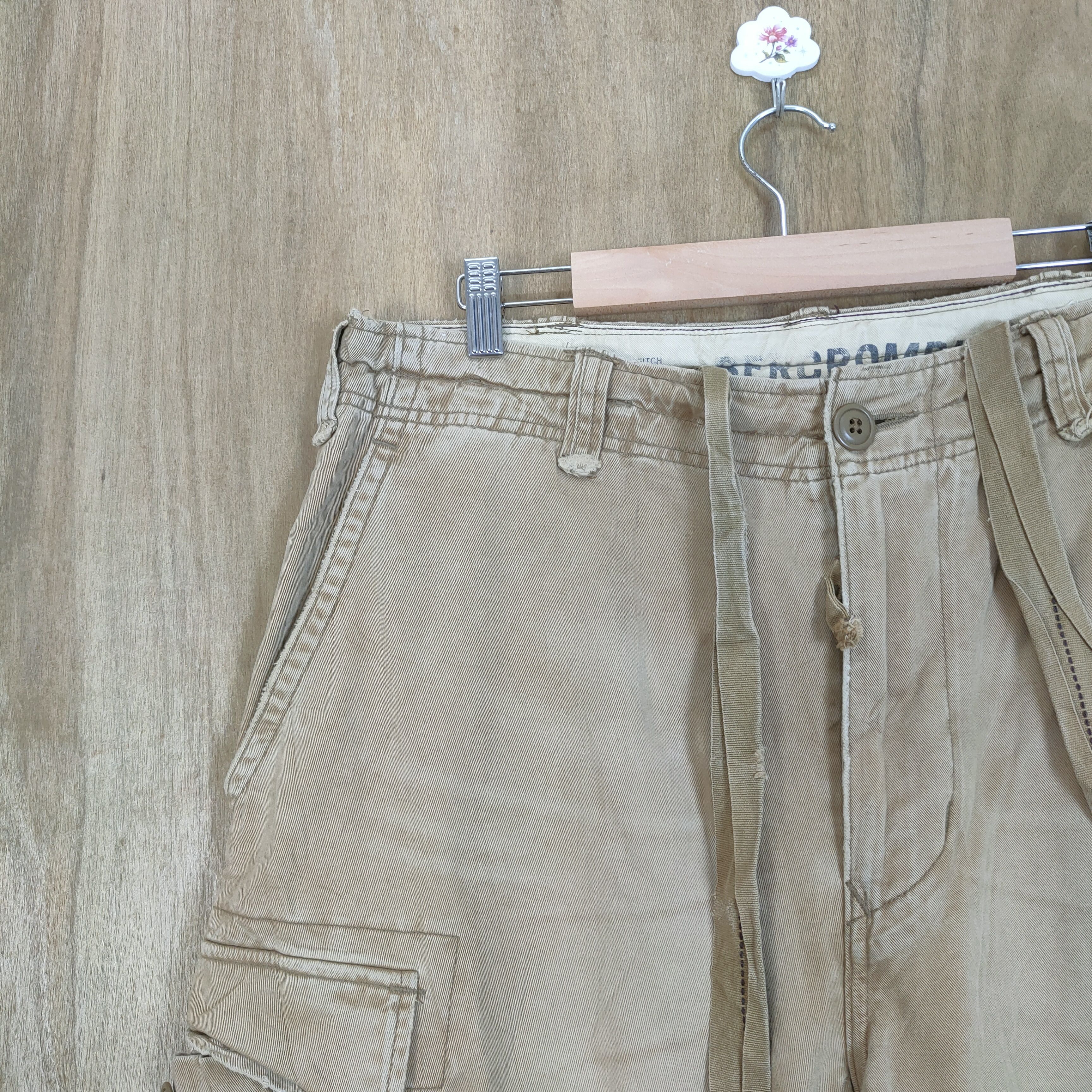 Abercrombie & Fitch VINTAGE FADED PARACHUTE BONDAGE BAGGY CARGO PANTS Size US 36 / EU 52 - 9 Thumbnail