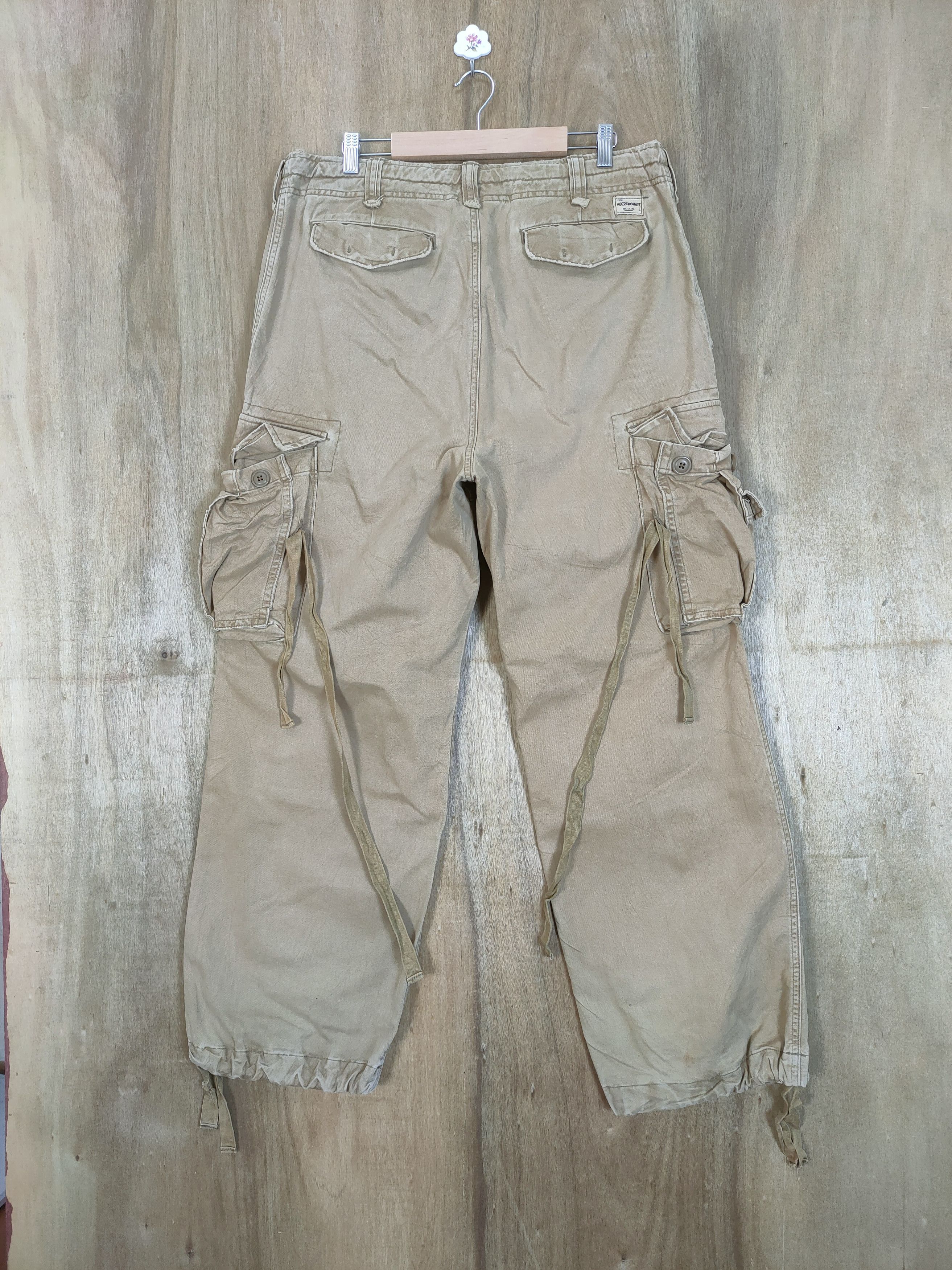 Abercrombie & Fitch VINTAGE FADED PARACHUTE BONDAGE BAGGY CARGO PANTS Size US 36 / EU 52 - 1 Thumbnail
