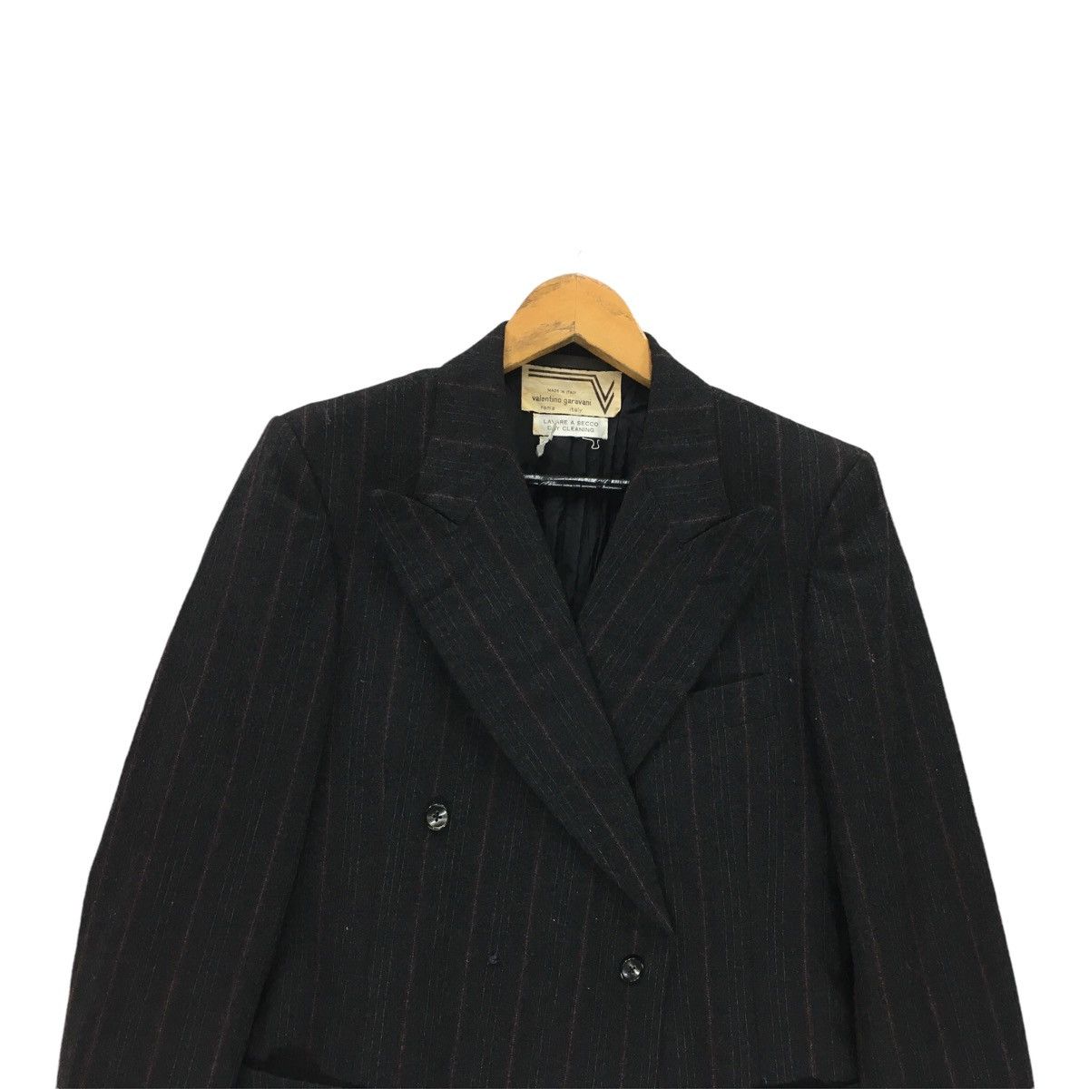 Designer Vintage Valentino Garavani Striped Blazer Coat Jacket Size US M / EU 48-50 / 2 - 3 Thumbnail