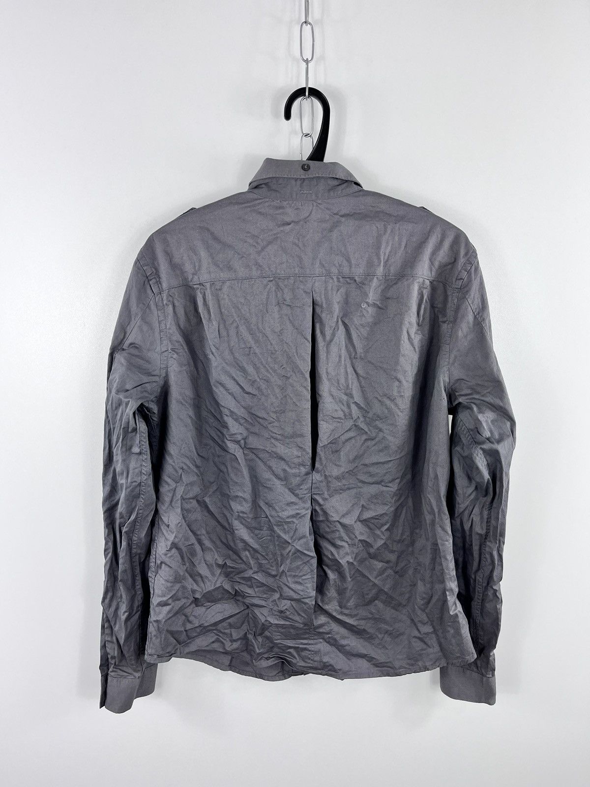 Allsaints × Japanese Brand All Saints Shirt Button Long Sleeve Grey Size M Size US M / EU 48-50 / 2 - 2 Thumbnail