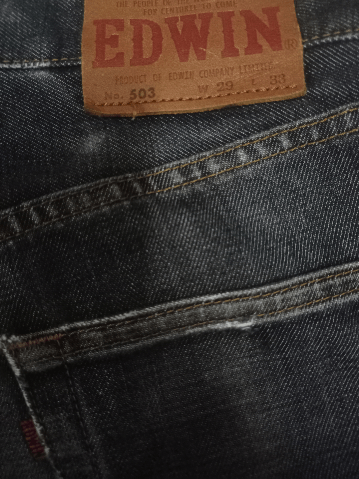 Edwin Vintage Edwin 503 Black Distressed Loose Jeans 27 X 30 Size US 27 - 8 Thumbnail