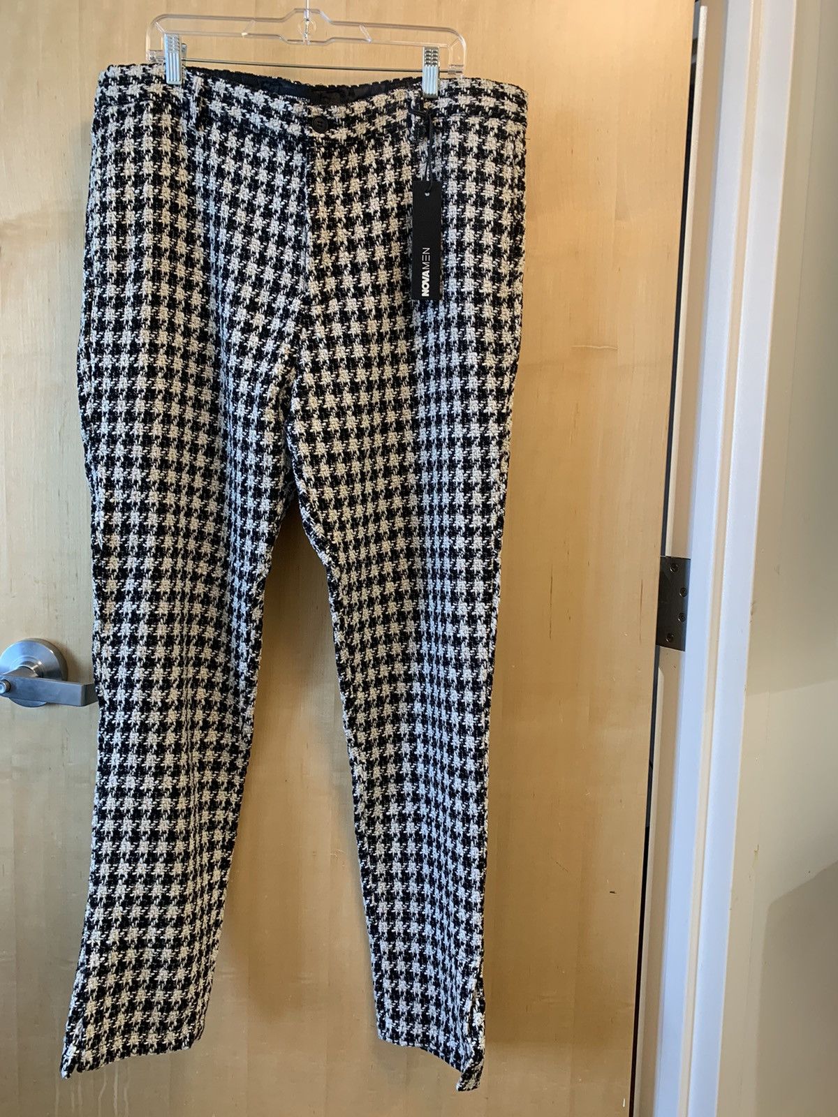 Cosa Nova × Forever 21 Fashion Nova Deep Pockets Boucle Slim Slit Trouser Size US 38 / EU 54 - 3 Thumbnail