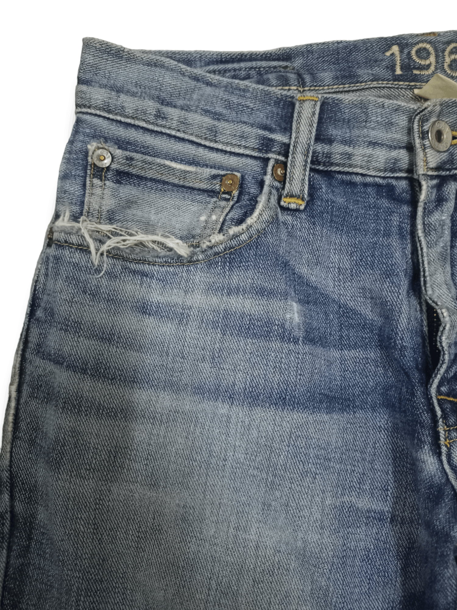 Gap × Japanese Brand Vintage Japanese Gap Blue Wash Distressed Jeans Size US 29 - 4 Thumbnail