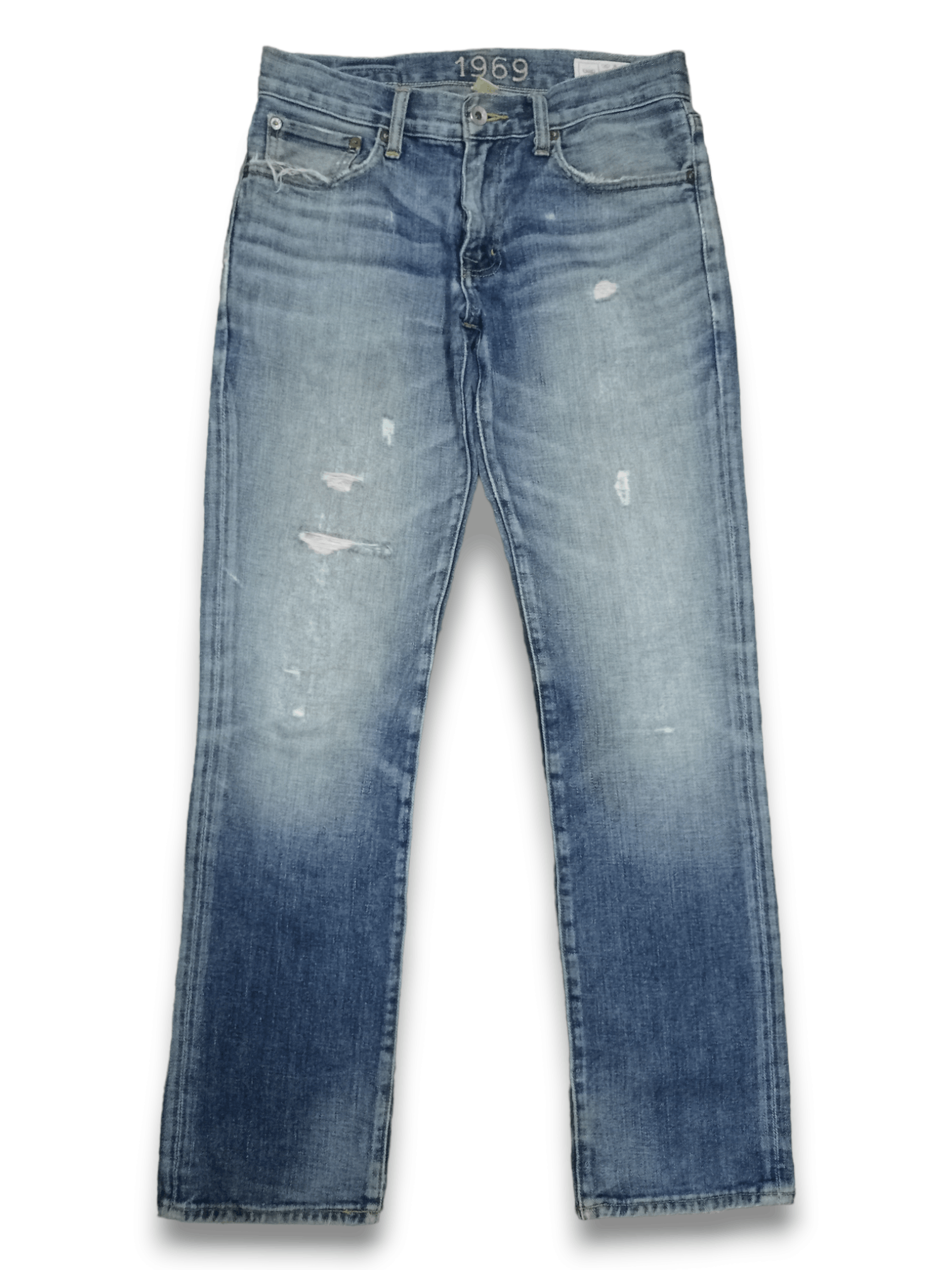 Gap × Japanese Brand Vintage Japanese Gap Blue Wash Distressed Jeans Size US 29 - 1 Thumbnail