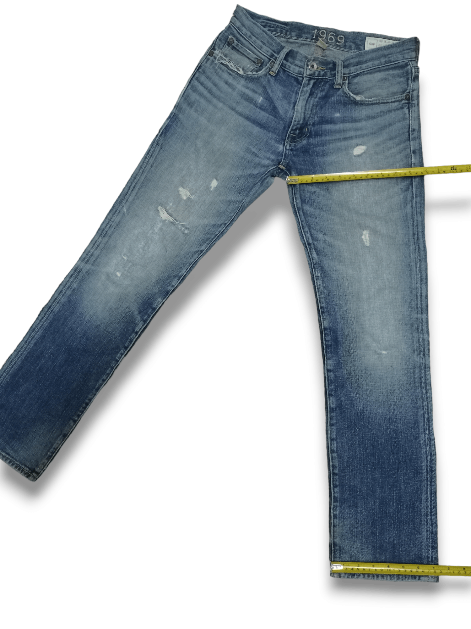 Gap × Japanese Brand Vintage Japanese Gap Blue Wash Distressed Jeans Size US 29 - 12 Thumbnail