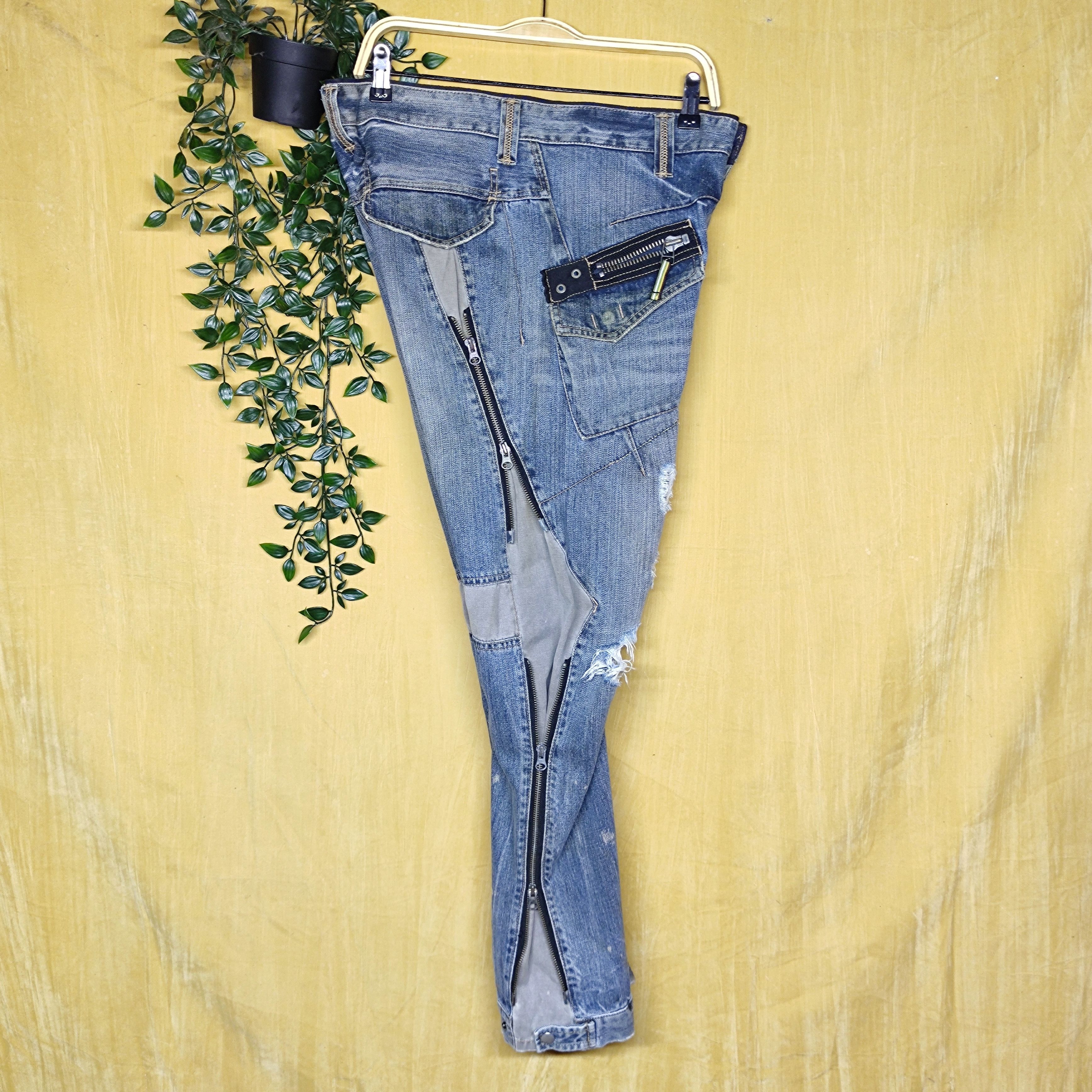 PPFM a97 PPFM distressed punk style jeans Size US 33 - 3 Thumbnail