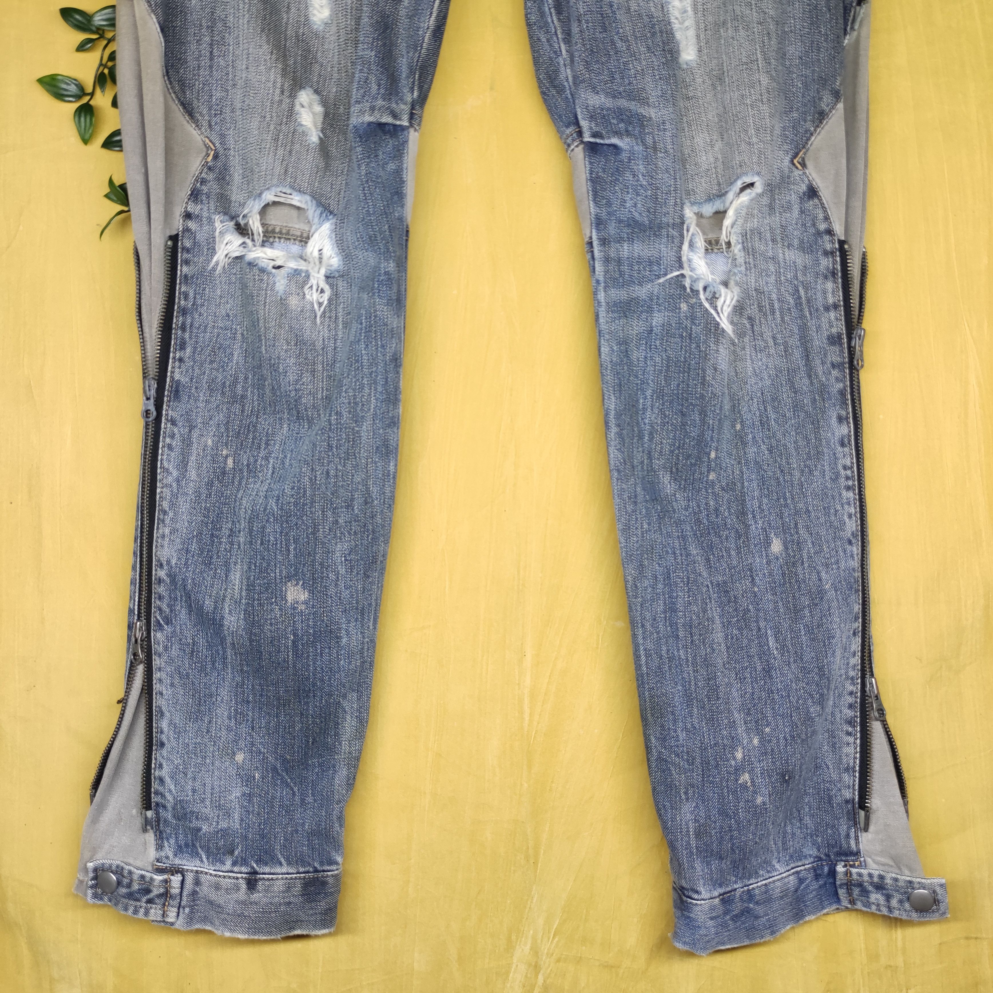 PPFM a97 PPFM distressed punk style jeans Size US 33 - 6 Thumbnail