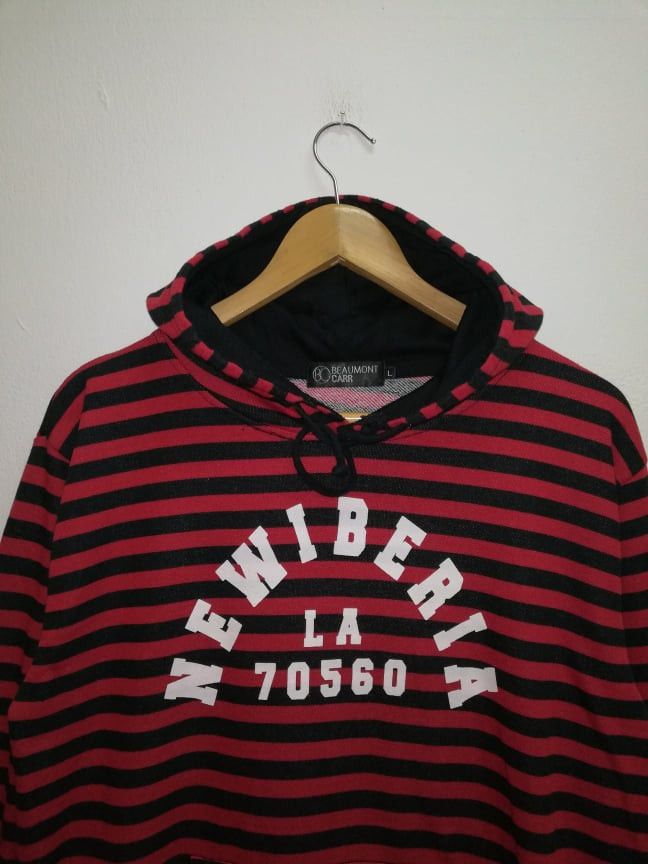 Japanese Brand Kurt Cobain Striped Crewneck Hoodie by Beaumout Carr (c23) Size US L / EU 52-54 / 3 - 2 Thumbnail