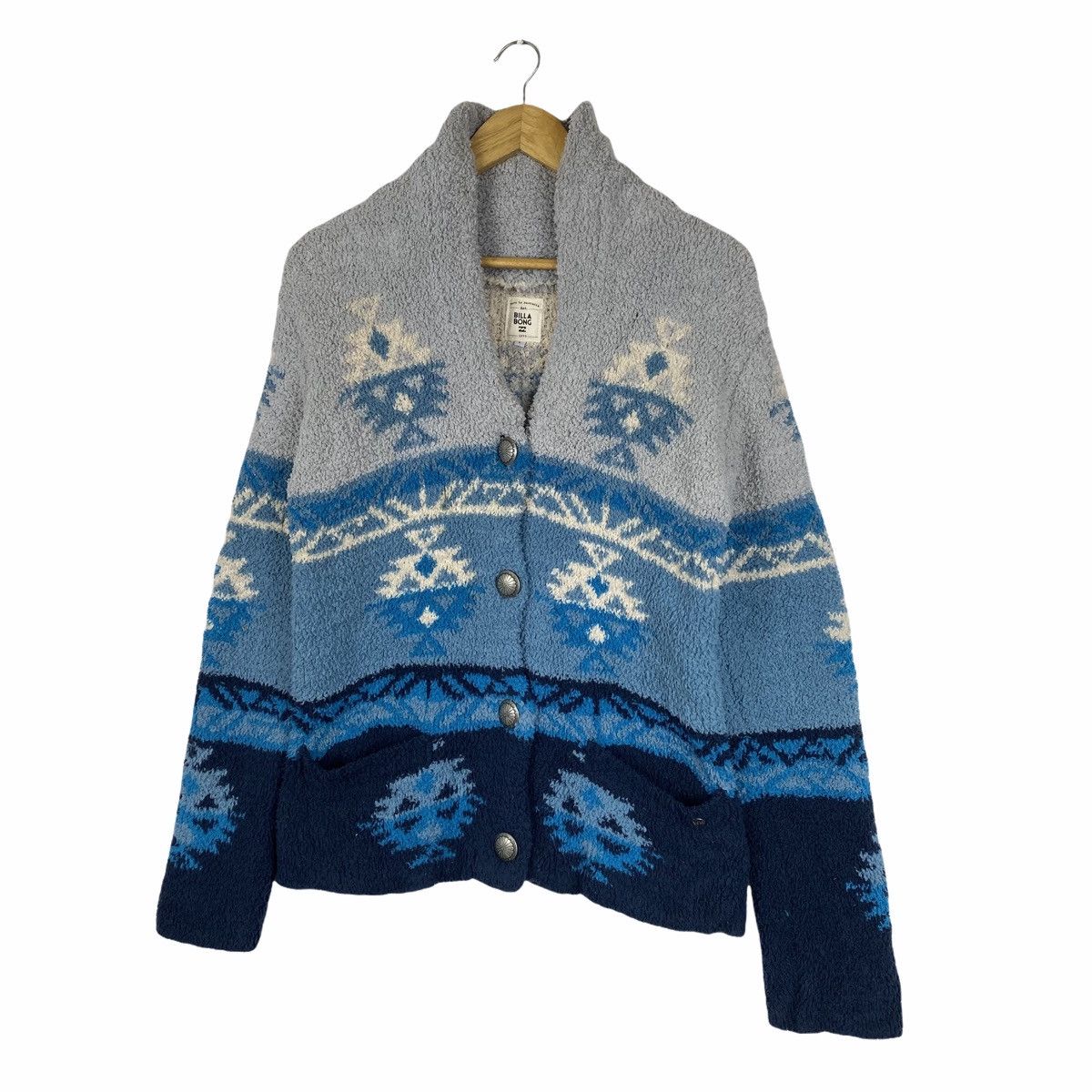 Billabong × Vintage Vintage BILLABONG Surfboard Surfing Navajo Knitwear Sweater Size US S / EU 44-46 / 1 - 4 Thumbnail