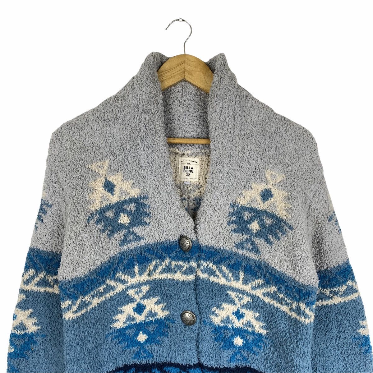 Billabong × Vintage Vintage BILLABONG Surfboard Surfing Navajo Knitwear Sweater Size US S / EU 44-46 / 1 - 5 Thumbnail