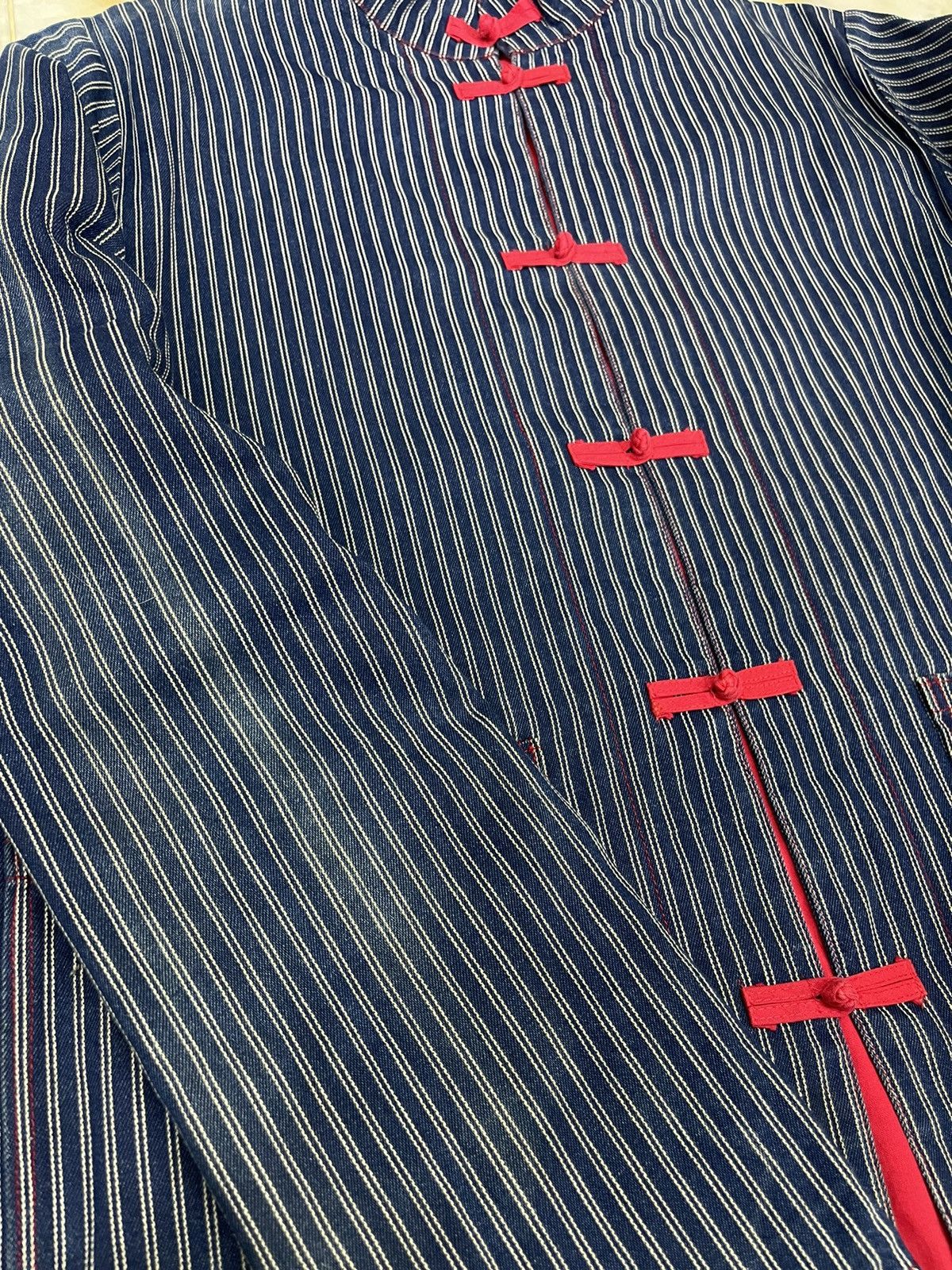 Japanese Brand JAPANESE MANDARIN HICKORY STRIPE CHORE JACKET Size US S / EU 44-46 / 1 - 11 Thumbnail