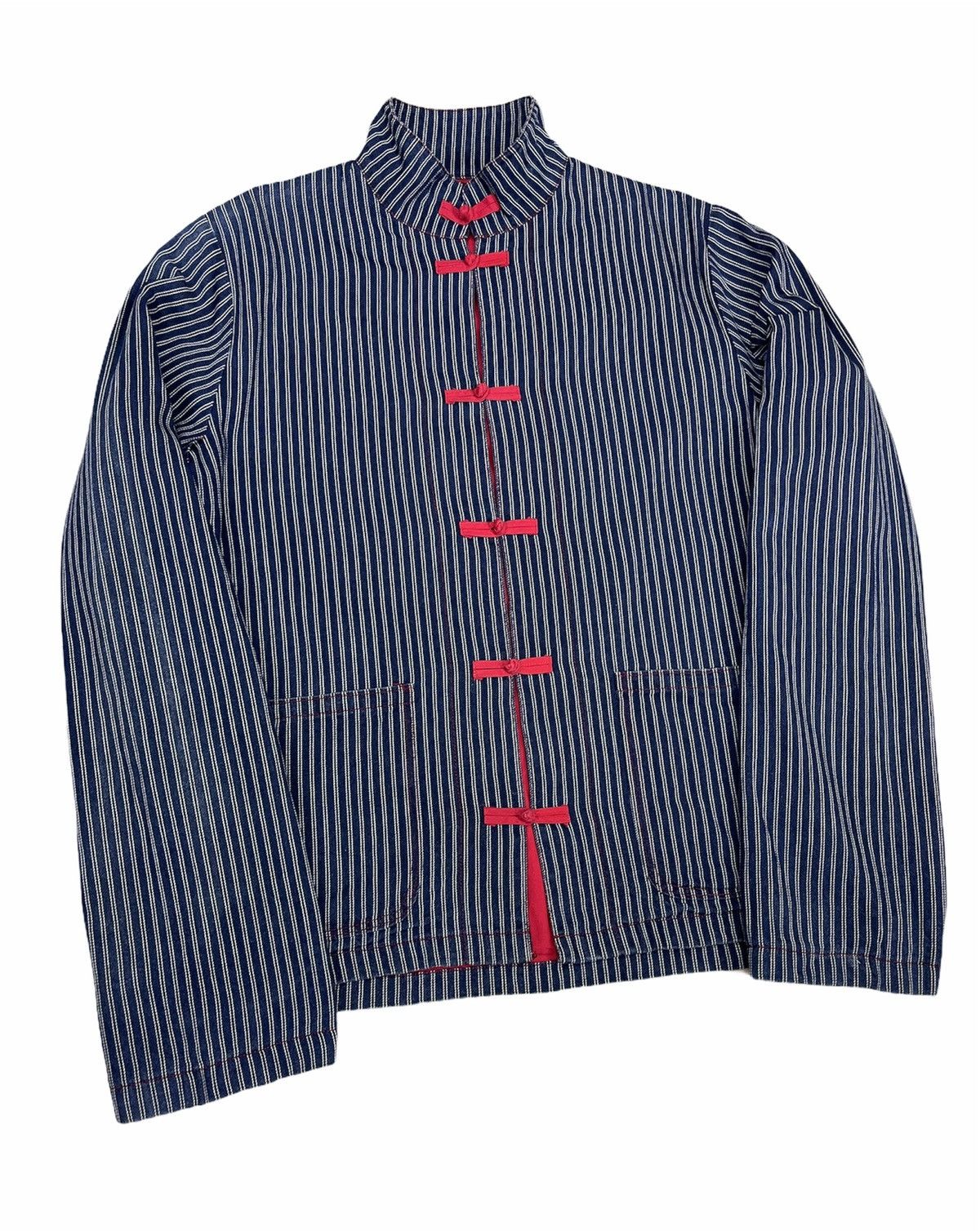 Japanese Brand JAPANESE MANDARIN HICKORY STRIPE CHORE JACKET Size US S / EU 44-46 / 1 - 8 Thumbnail