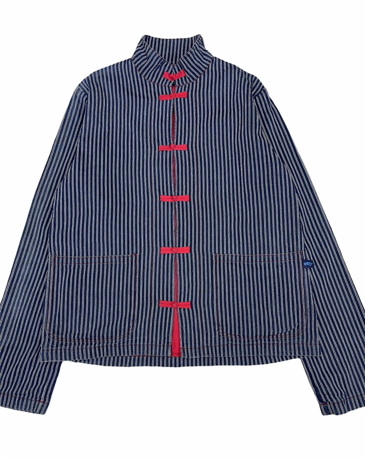 Japanese Brand JAPANESE MANDARIN HICKORY STRIPE CHORE JACKET Size US S / EU 44-46 / 1 - 3 Thumbnail
